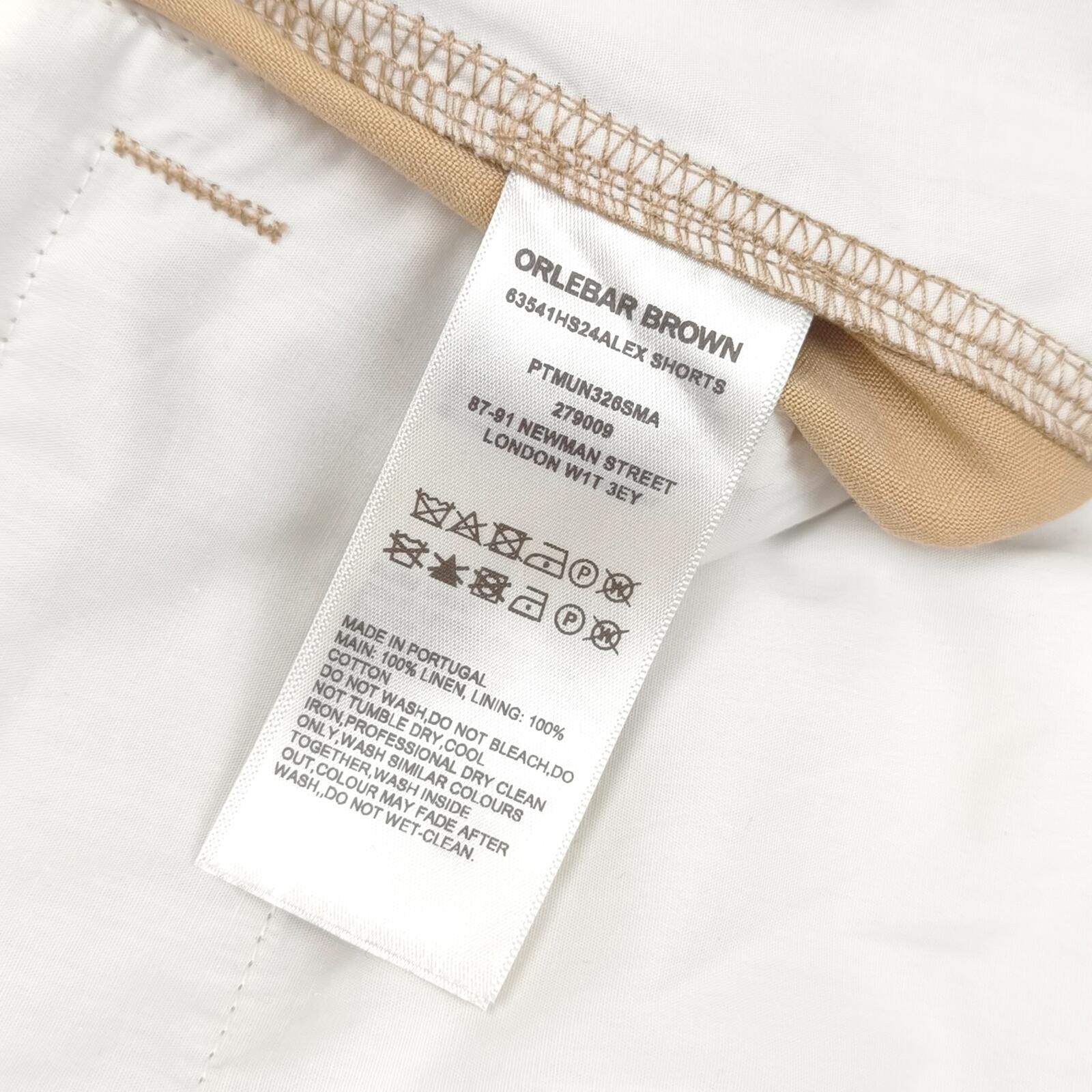 ORLEBAR BROWN Men's Beige 100% Linen Alex Shorts