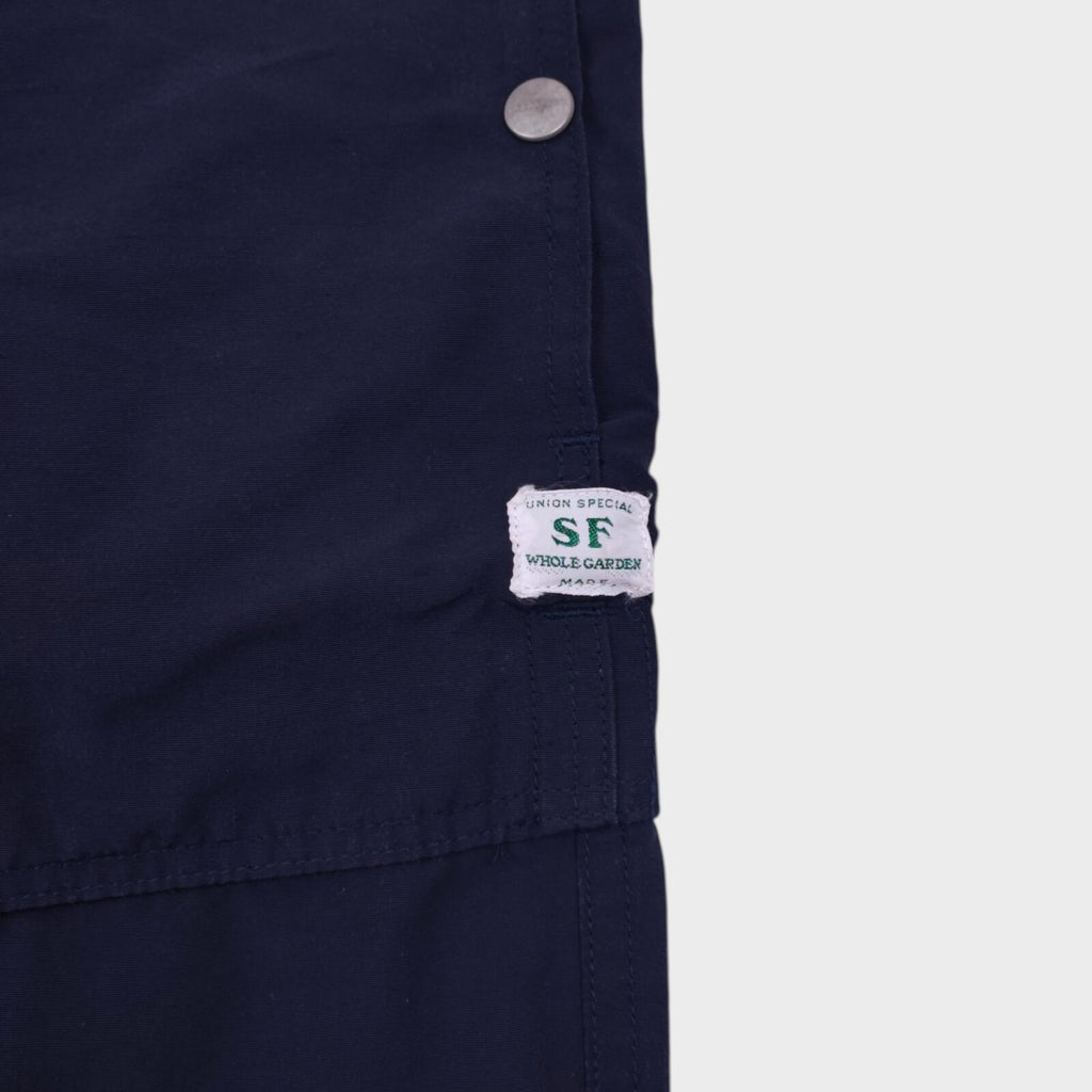 SASSAFRAS Men's Made in Japan Navy Fall Leaf Sprayer Cargo Shorts