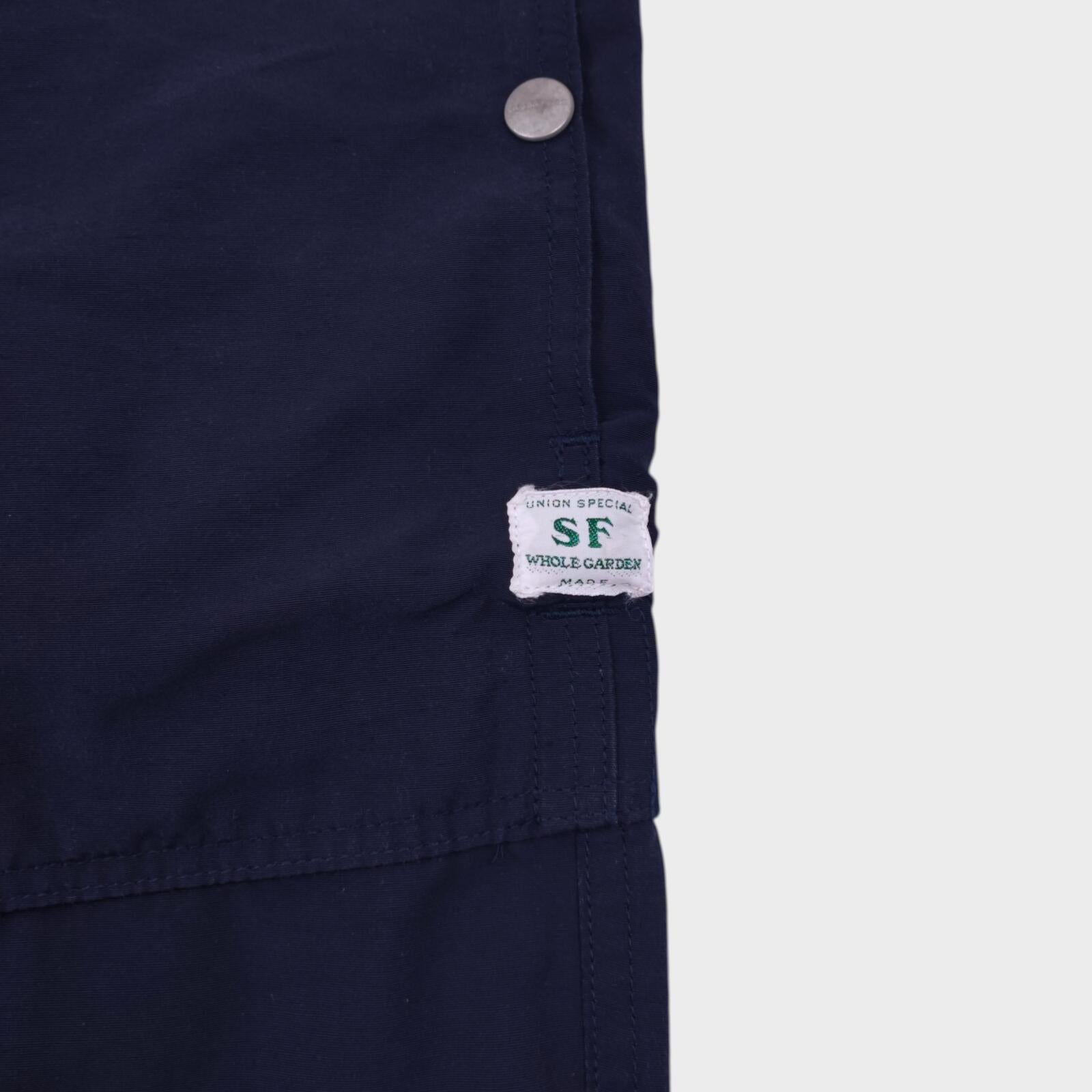 SASSAFRAS Men's Made in Japan Navy Fall Leaf Sprayer Cargo Shorts