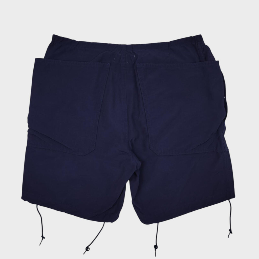 SASSAFRAS Men's Made in Japan Navy Fall Leaf Sprayer Cargo Shorts