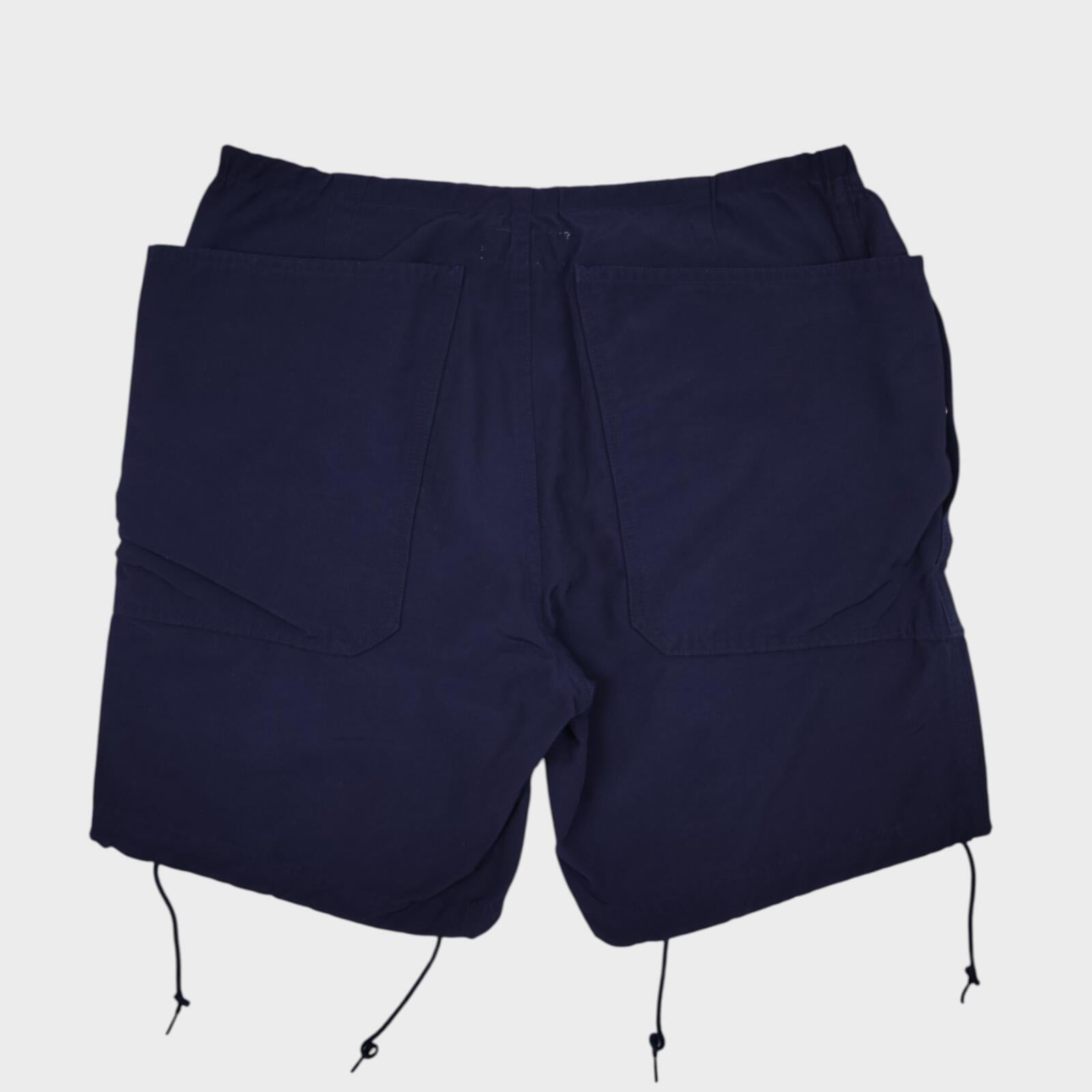 SASSAFRAS Men's Made in Japan Navy Fall Leaf Sprayer Cargo Shorts