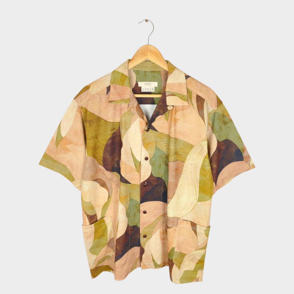 NORBIT BY HIROSHI NOZAWA Men's Leaf Camo Aloha Shirt