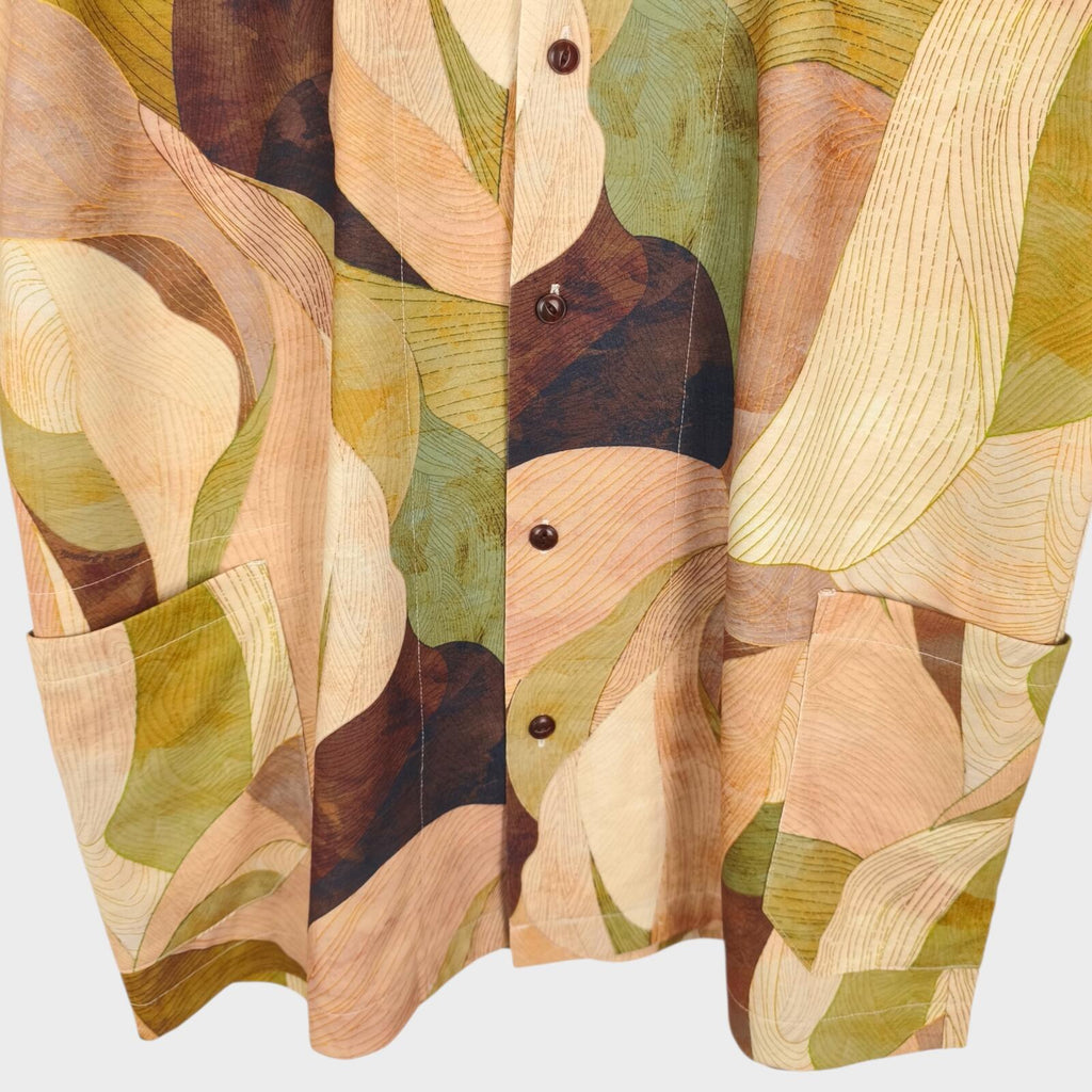 NORBIT BY HIROSHI NOZAWA Men's Leaf Camo Aloha Shirt