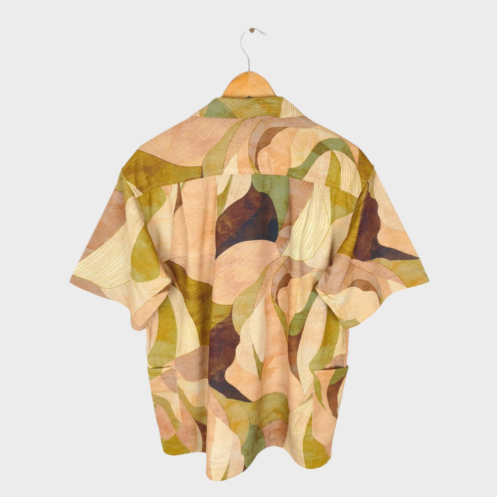 NORBIT BY HIROSHI NOZAWA Men's Leaf Camo Aloha Shirt