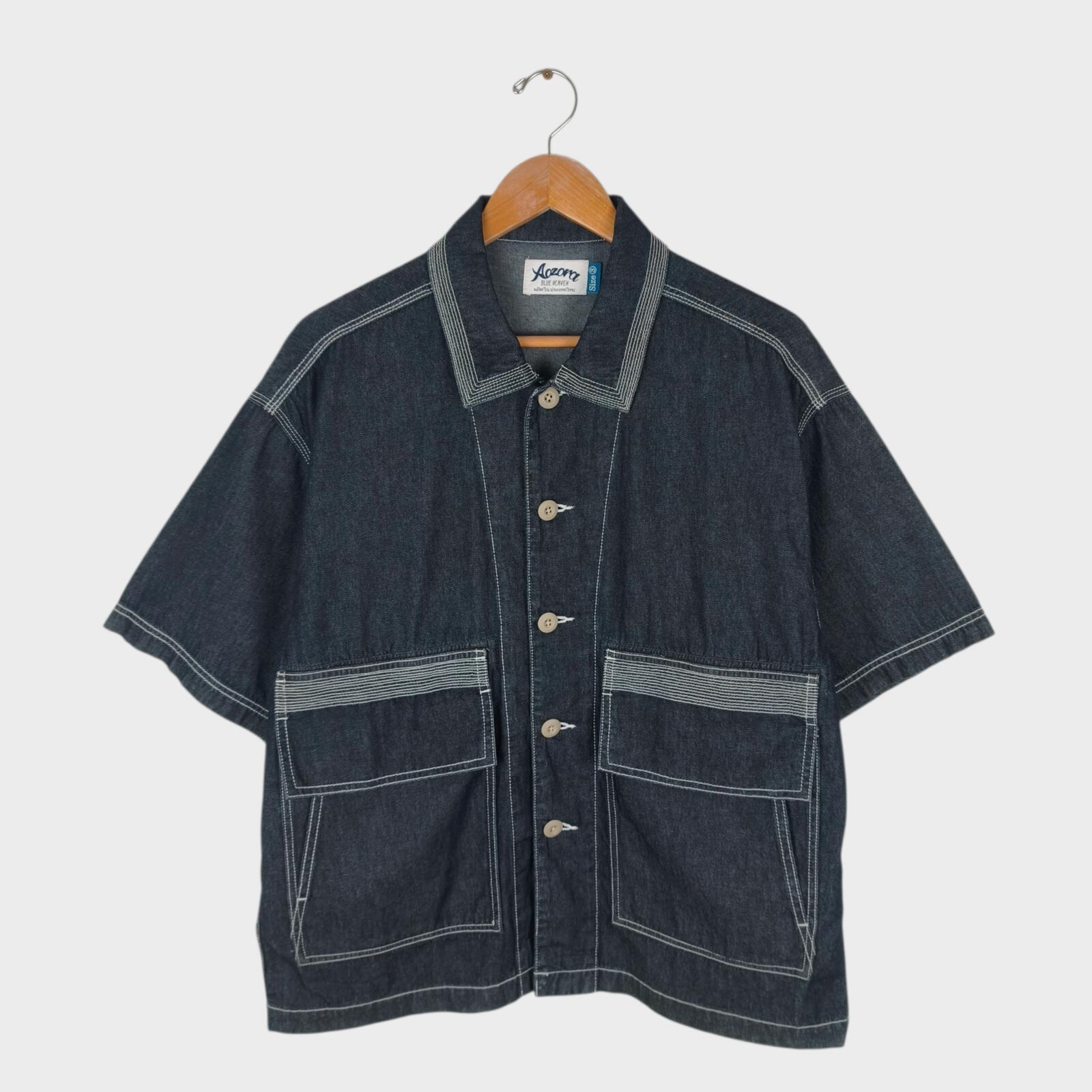 AOZORA BLUE HEAVEN Japan Men's Relaxed Fit Denim Overshirt