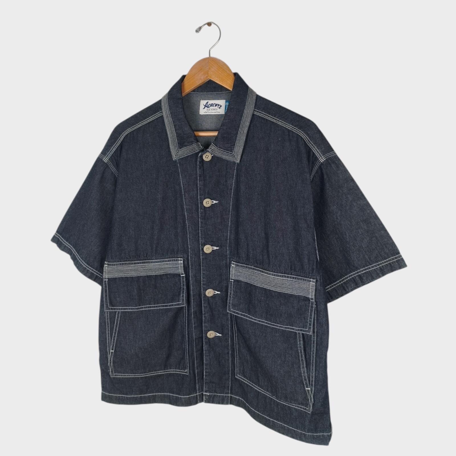 AOZORA BLUE HEAVEN Japan Men's Relaxed Fit Denim Overshirt