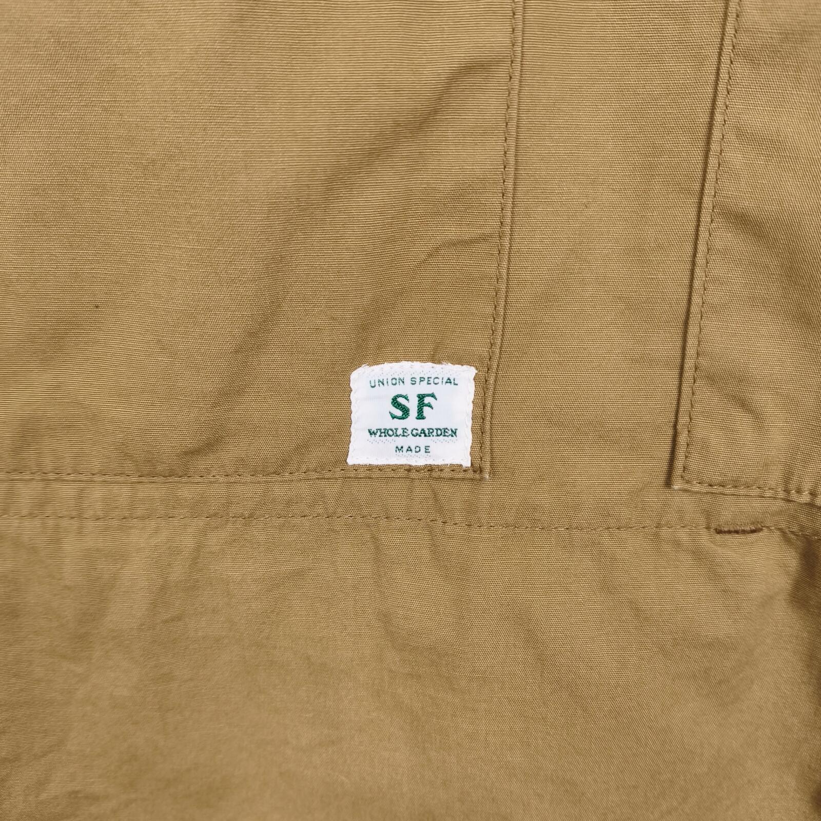 SASSAFRAS Men's Made in Japan Beige Landscaper Shell Cotton Smock