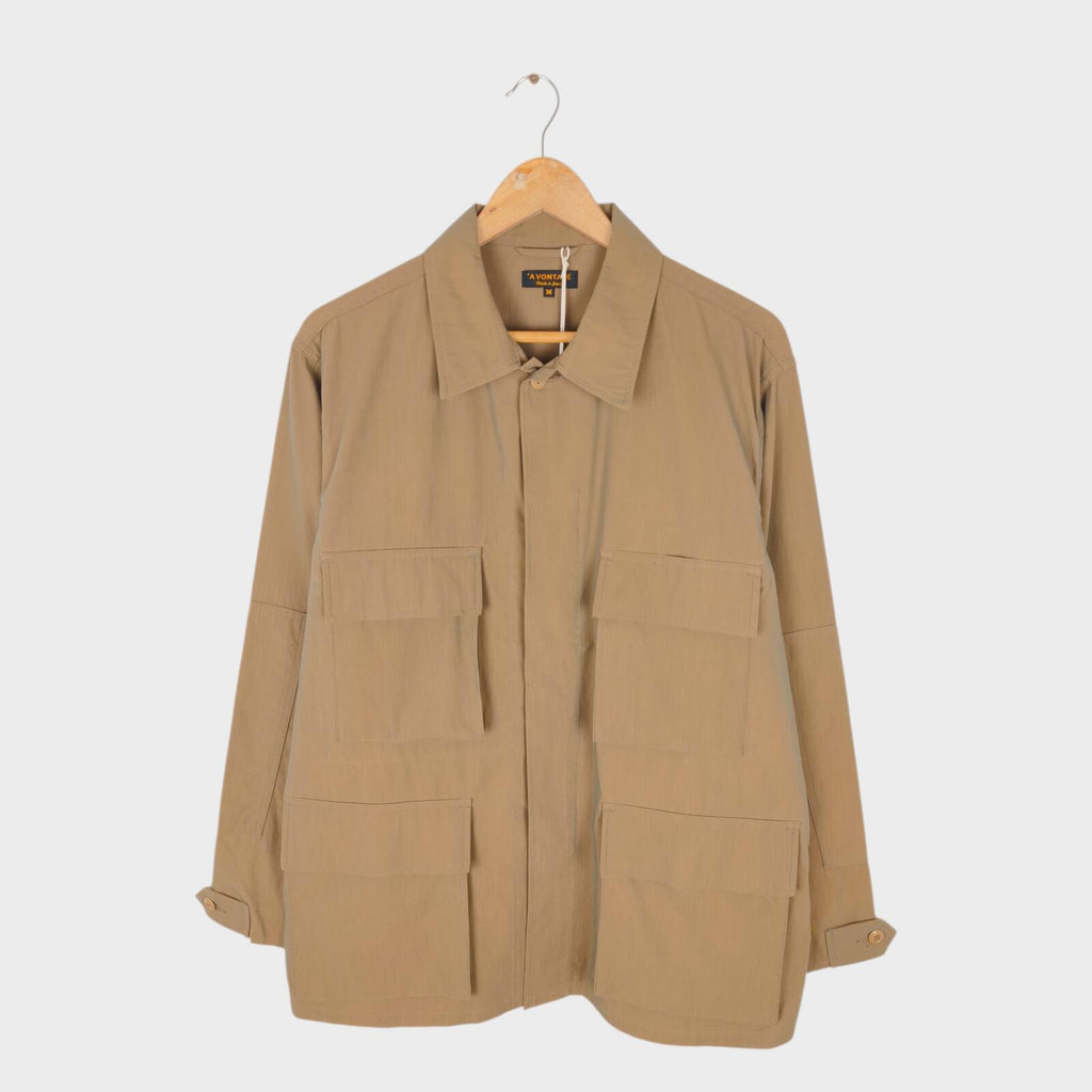 A VONTADE Men's Made in Japan Beige B.D.U. Military Field Jacket