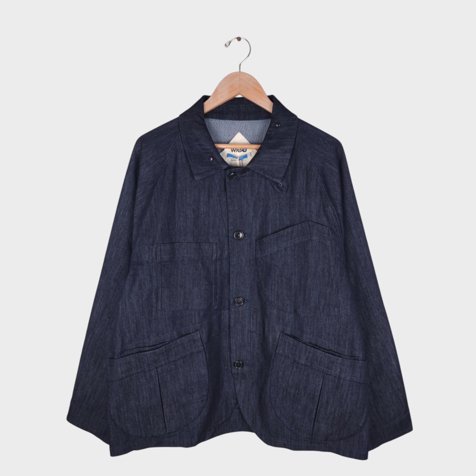 WFELD by Hiroshi Nozawa Men's Blue FlexDura Denim Chore Jacket