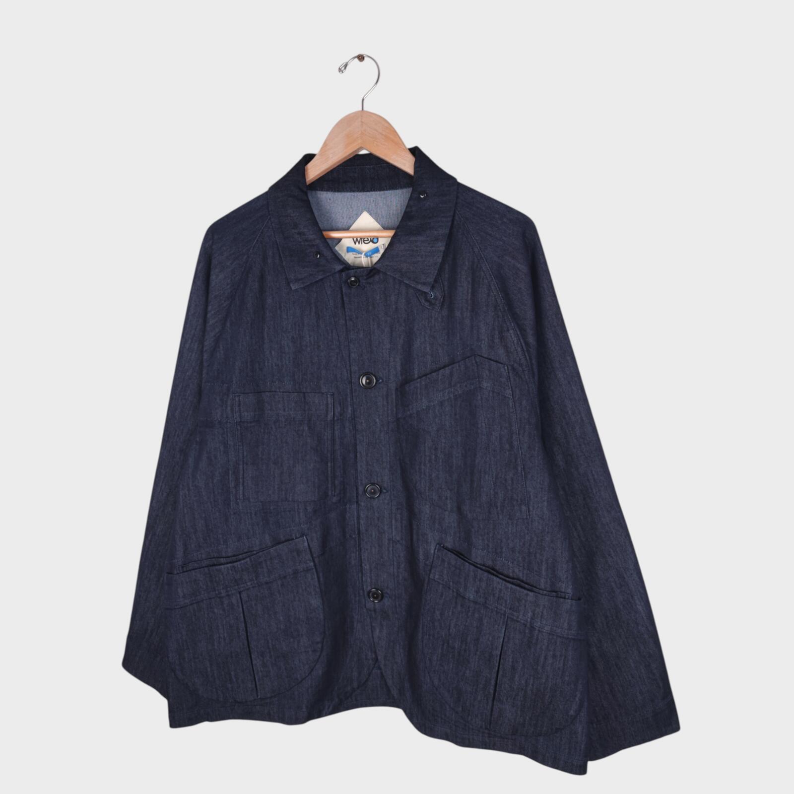 WFELD by Hiroshi Nozawa Men's Blue FlexDura Denim Chore Jacket