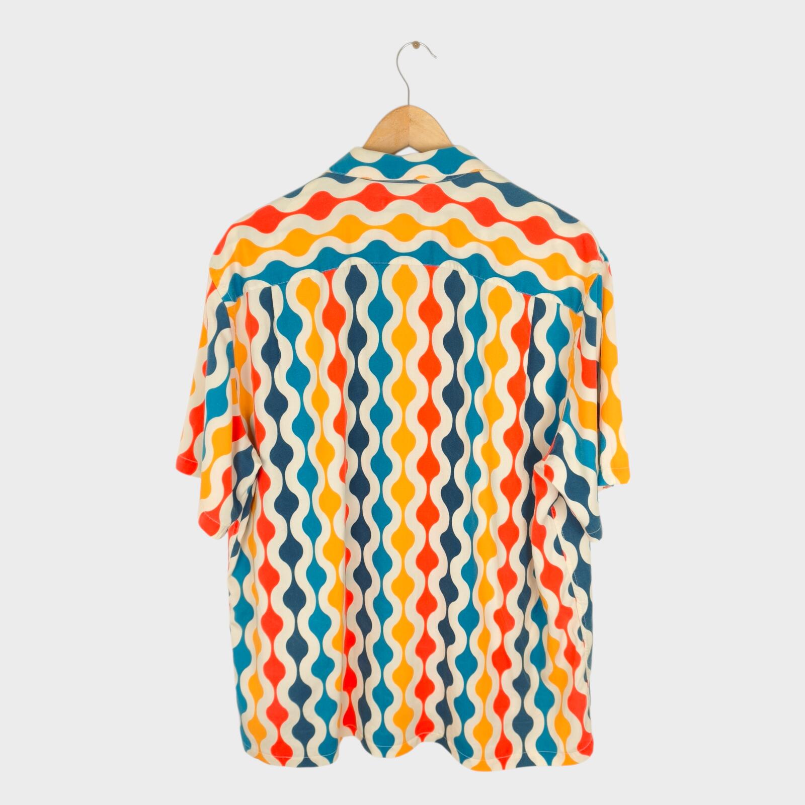 PORTUGUESE FLANNEL Men's Multicoloured Print Camp Collar Vacation Shirt