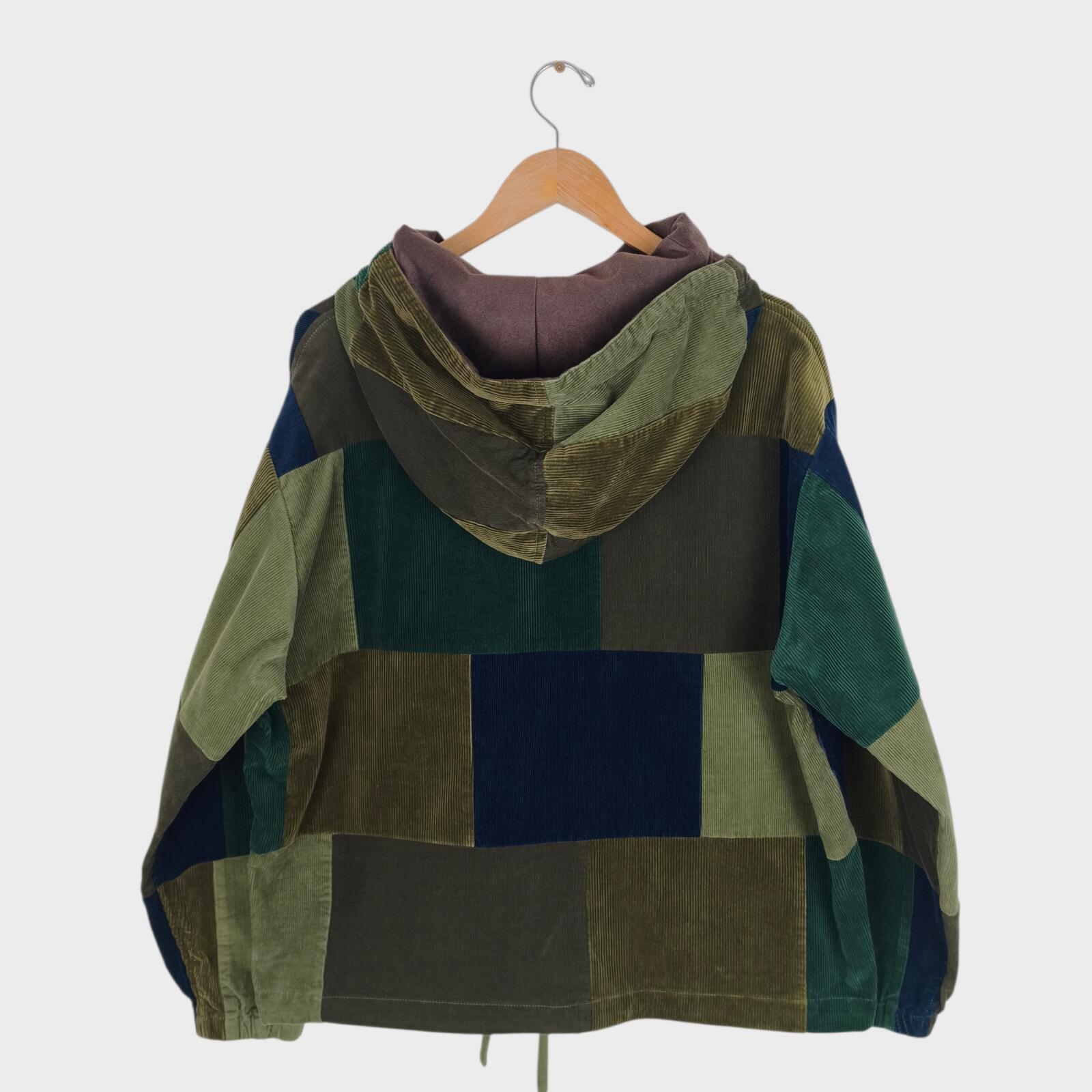 BEAMS PLUS Men's Multicoloured Military Corduroy Patchwork Smock