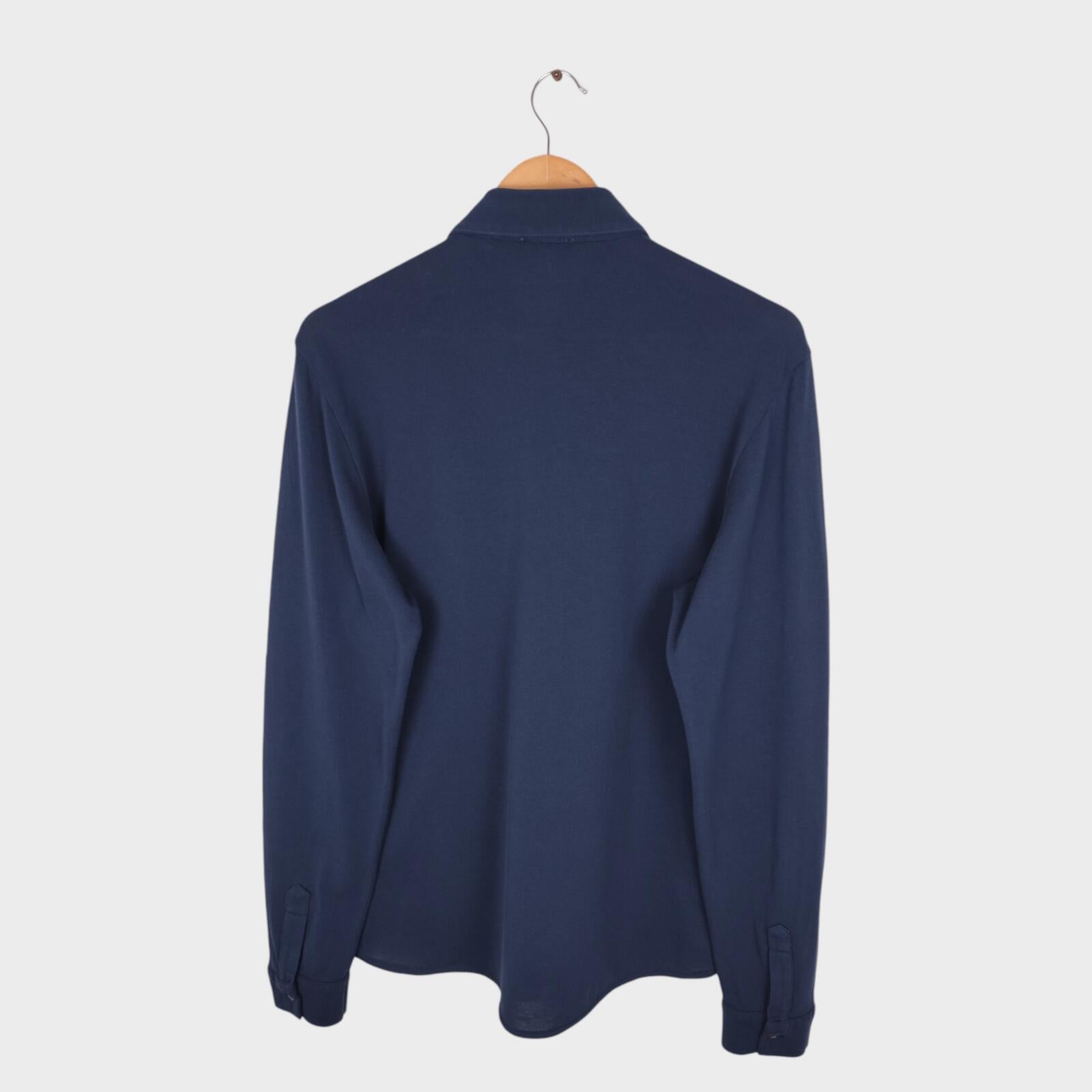 SUNSPEL Men's Navy Blue Cotton Pique Shirt