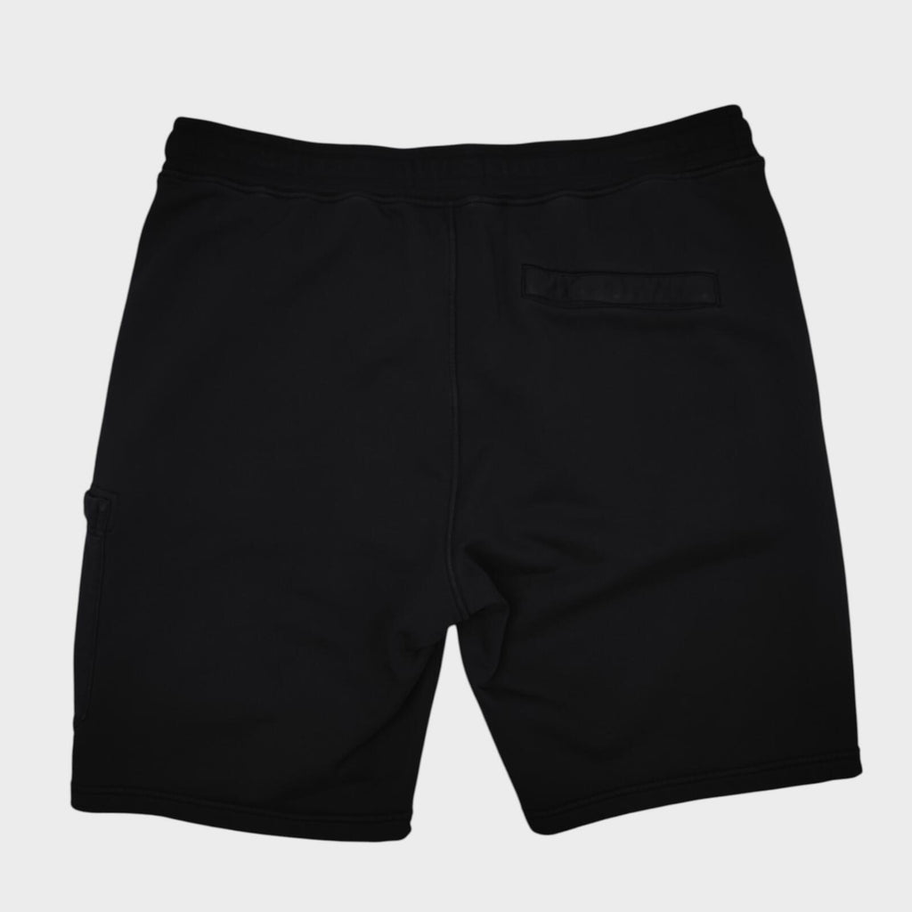 STONE ISLAND Men's Black Compass Badge Sweat Shorts