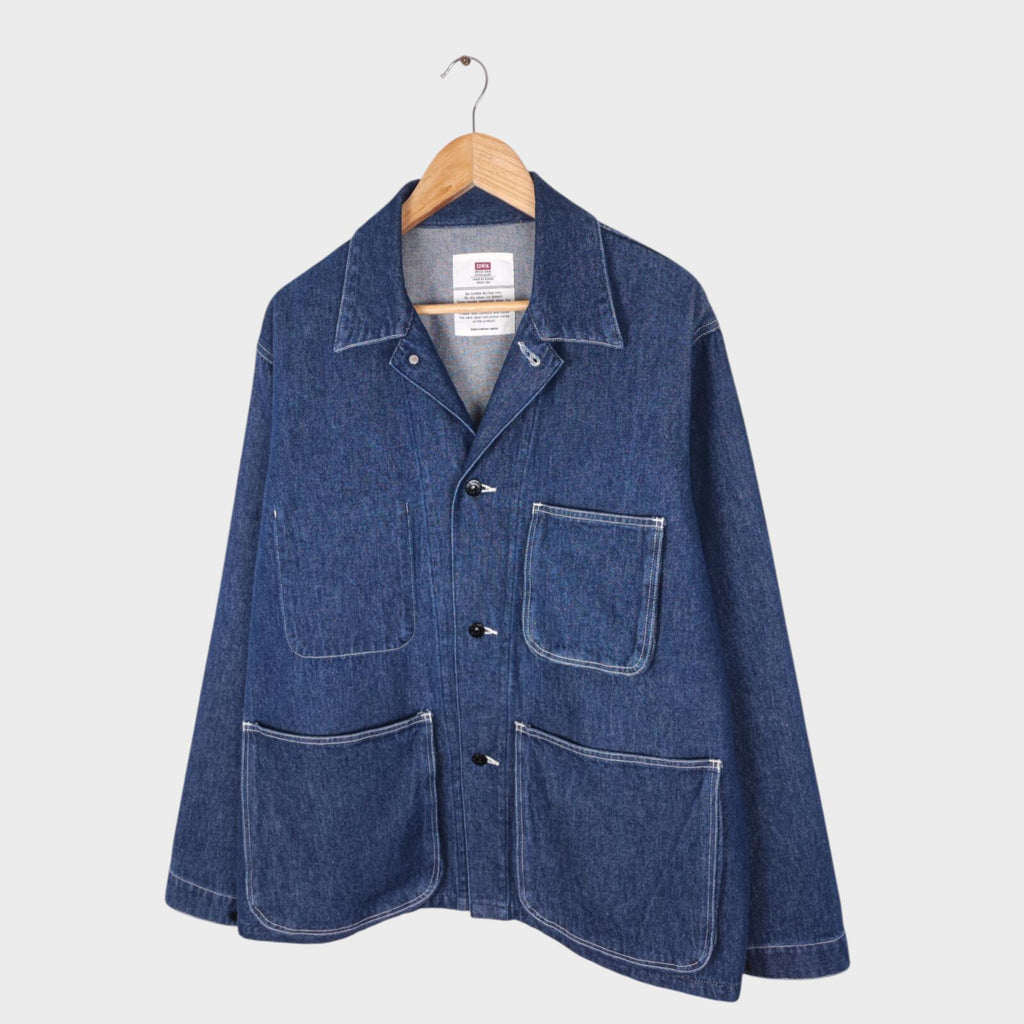 EDWIN Japan Men's Blue Relaxed Fit Denim Chore Jacket