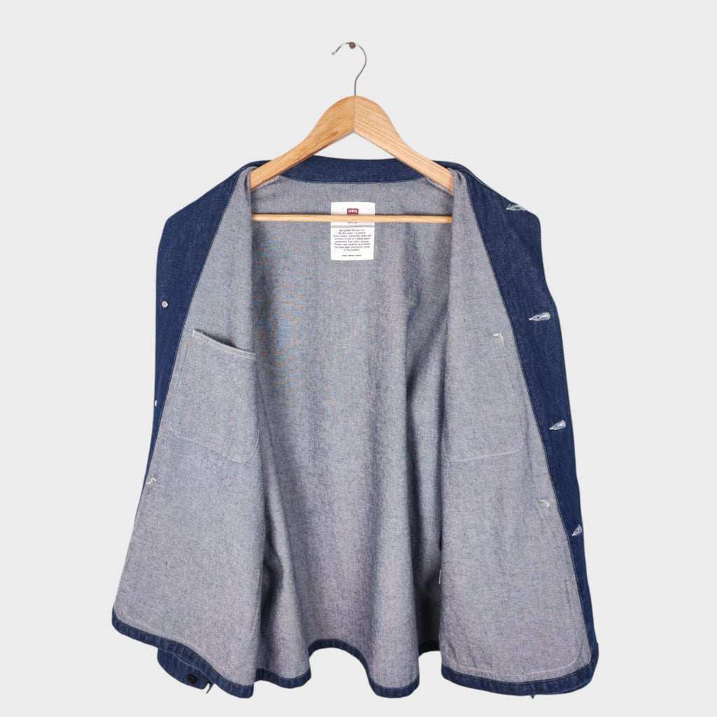 EDWIN Japan Men's Blue Relaxed Fit Denim Chore Jacket