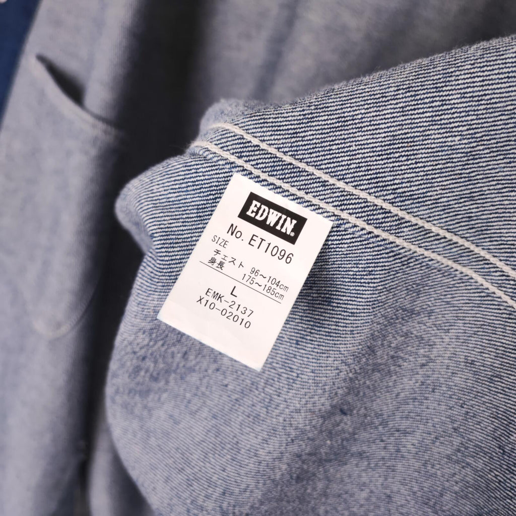 EDWIN Japan Men's Blue Relaxed Fit Denim Chore Jacket