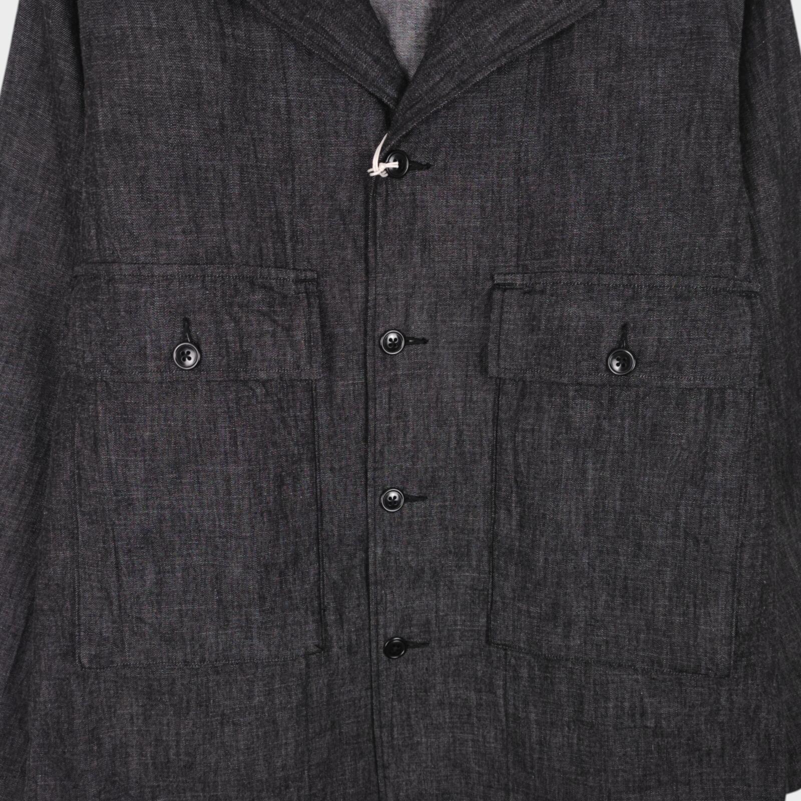 A VONTADE Men's Made in Japan Black Denim Naval Utility Jacket