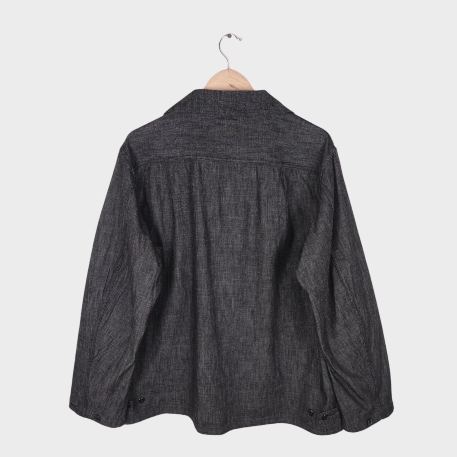 A VONTADE Men's Made in Japan Black Denim Naval Utility Jacket