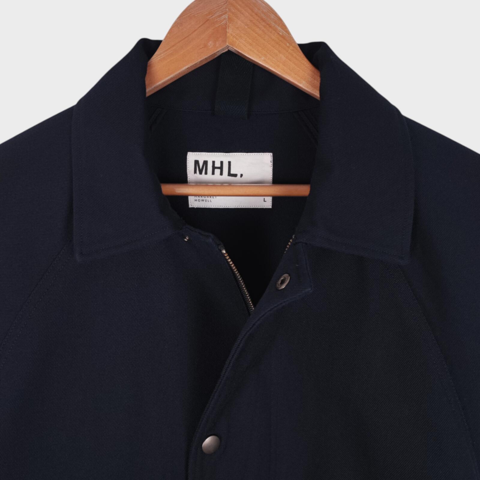 MHL MARGARET HOWELL Men's Navy Cotton/Wool Blend Relaxed Fit Blouson Jacket