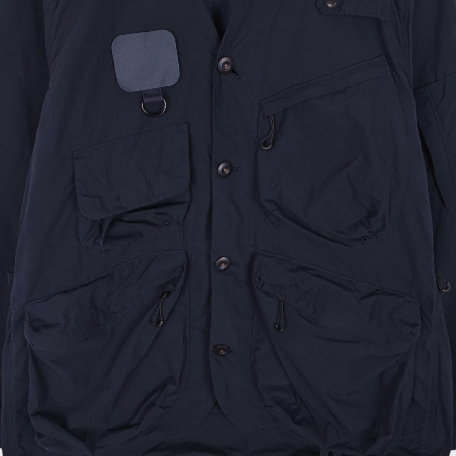 NORBIT BY HIROSHI NOZAWA Men's Navy Blue Nylon Utility Field Parka Jacket