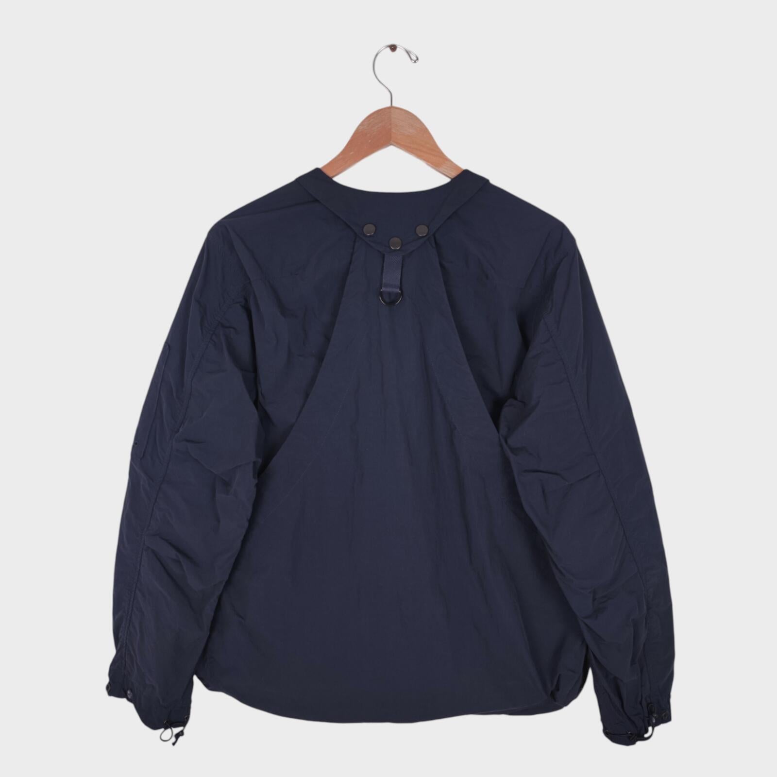 NORBIT BY HIROSHI NOZAWA Men's Navy Blue Nylon Utility Field Parka Jacket