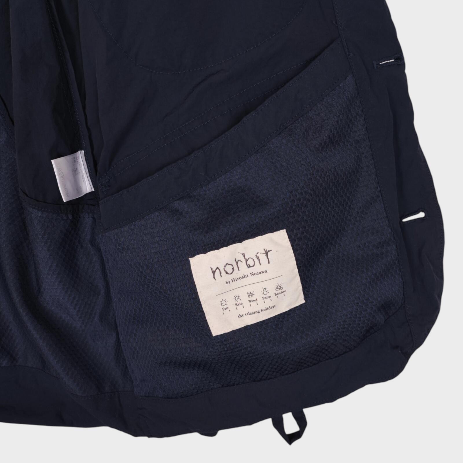 NORBIT BY HIROSHI NOZAWA Men's Navy Blue Nylon Utility Field Parka Jacket
