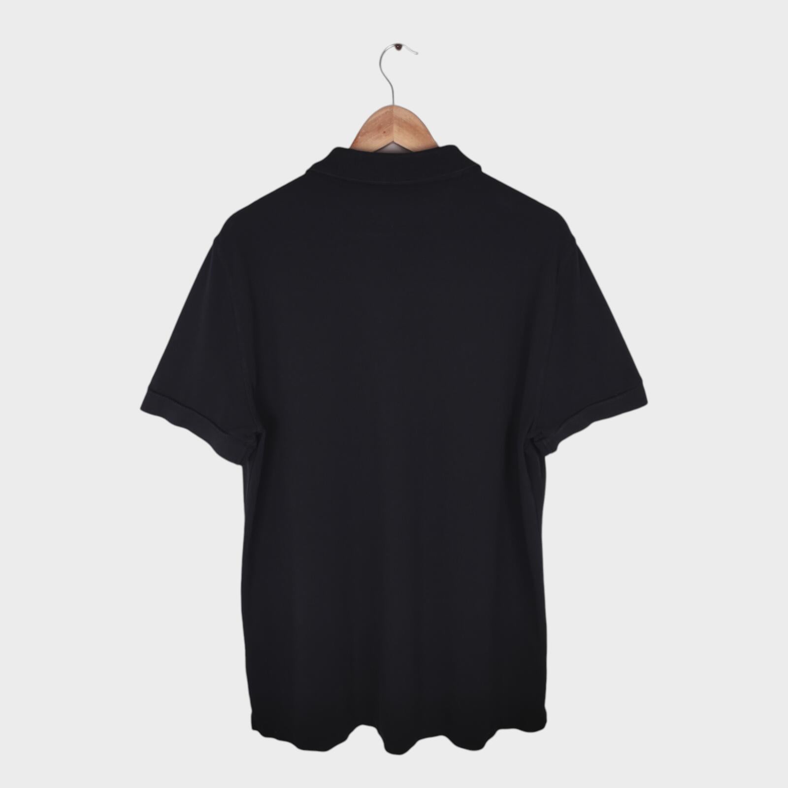 TOM FORD Men's Black Cotton Pique Polo Shirt
