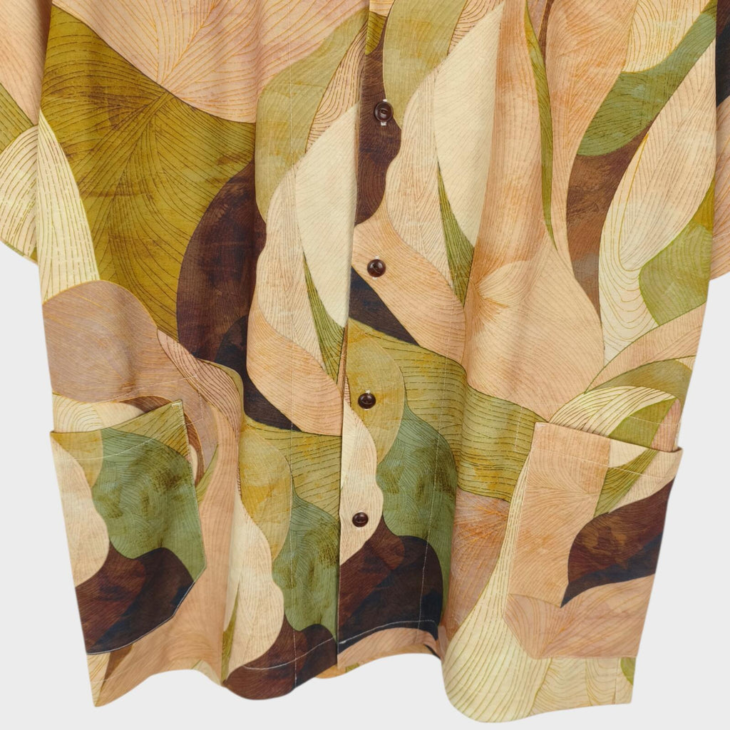 NORBIT BY HIROSHI NOZAWA Men's Leaf Camo Aloha Shirt