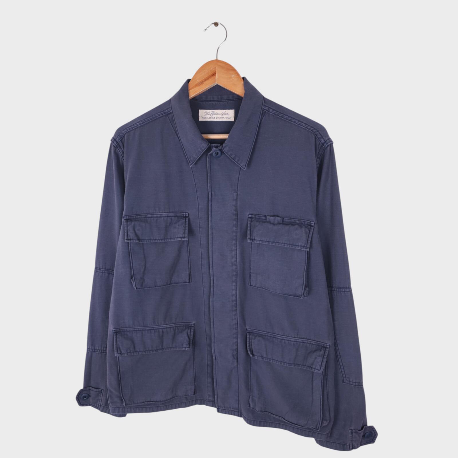 REMI RELIEF Men's Made in Japan Blue Garment Dyed Military BDU Jacket