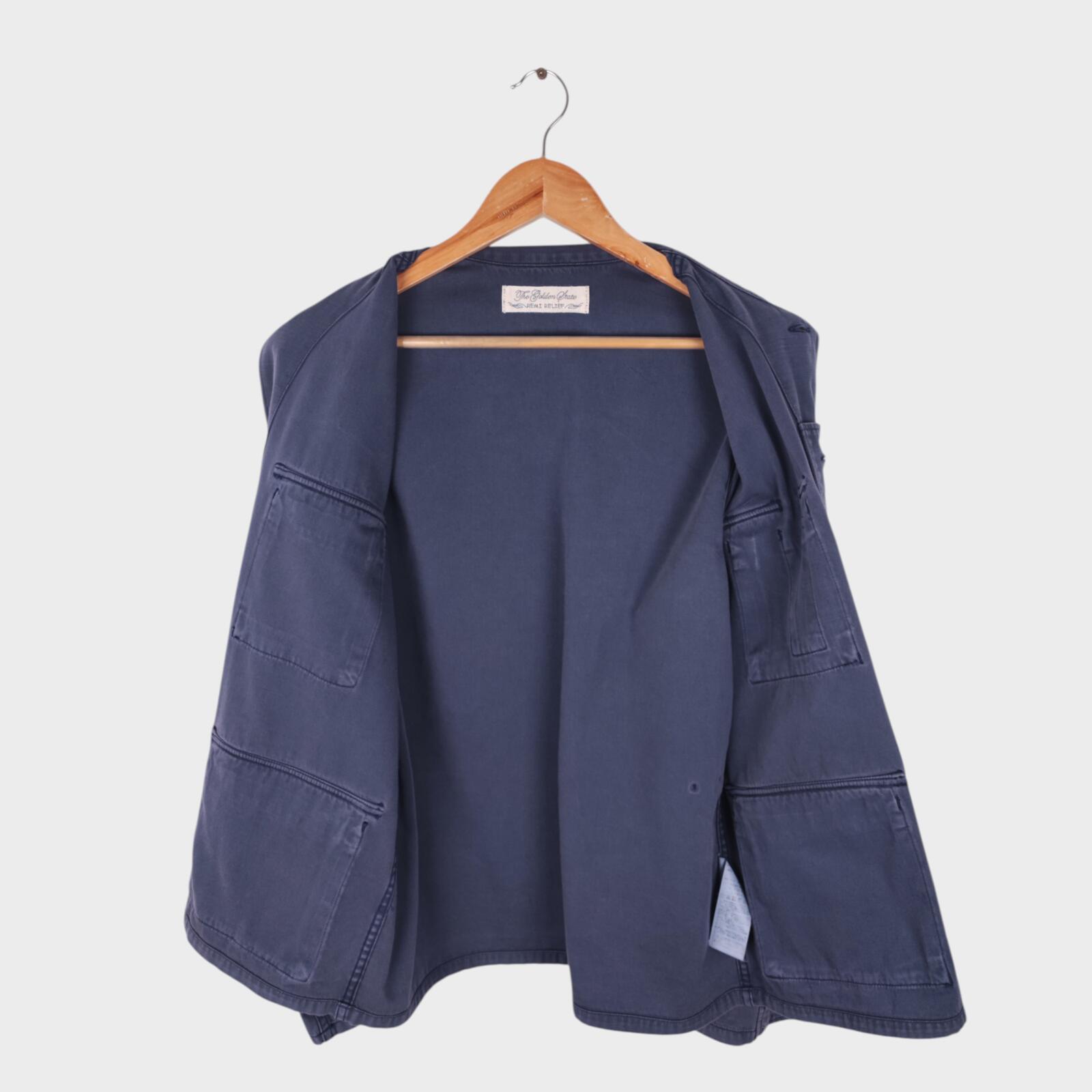 REMI RELIEF Men's Made in Japan Blue Garment Dyed Military BDU Jacket