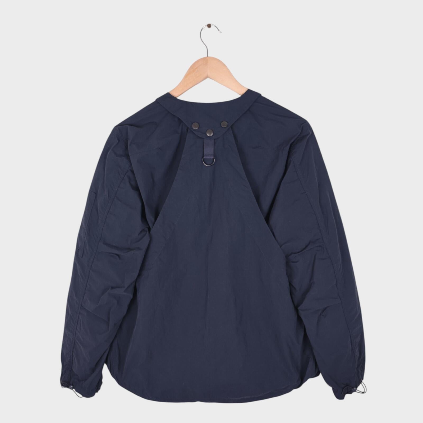 NORBIT BY HIROSHI NOZAWA Men's Navy Blue Nylon Utility Field Parka Jacket
