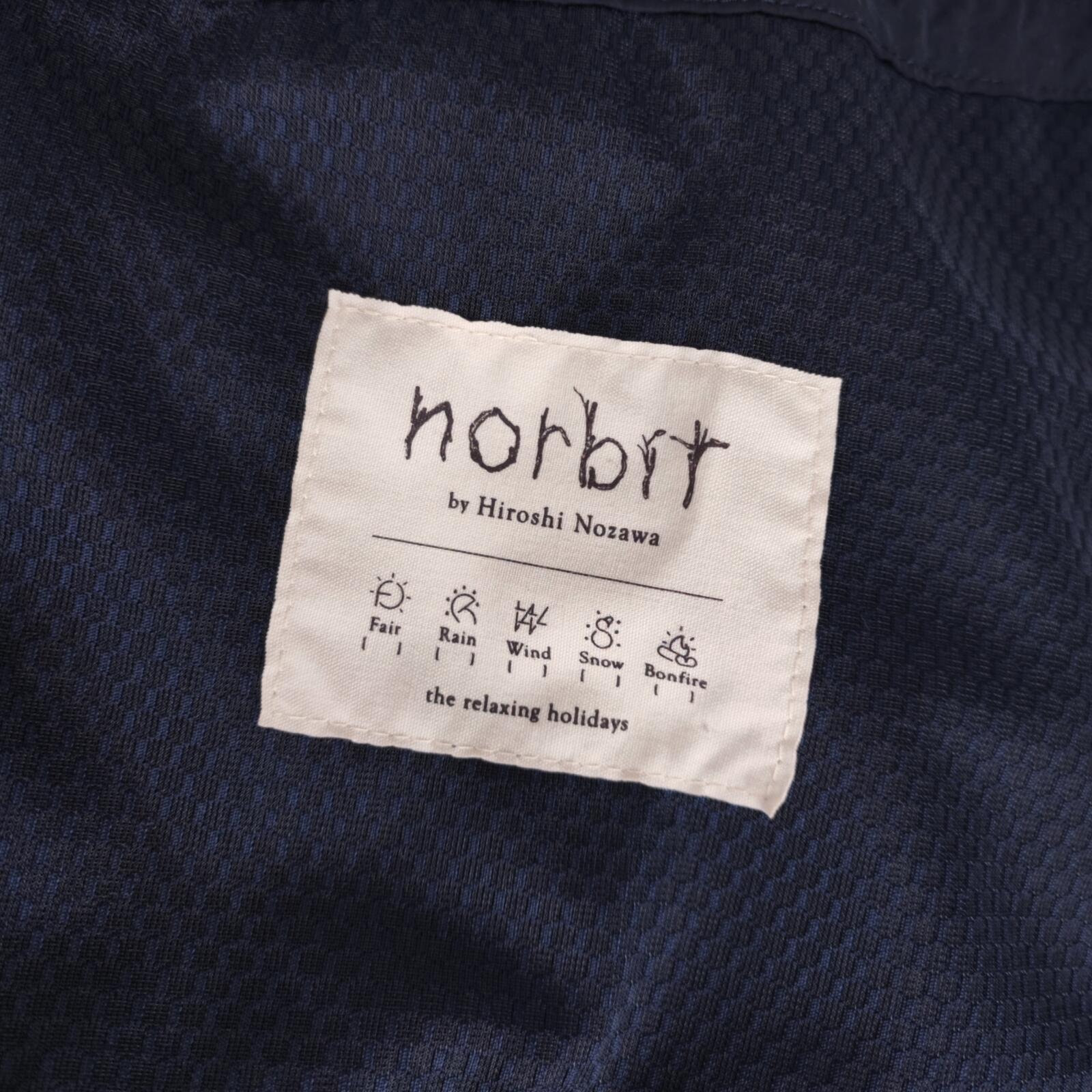 NORBIT BY HIROSHI NOZAWA Men's Navy Blue Nylon Utility Field Parka Jacket