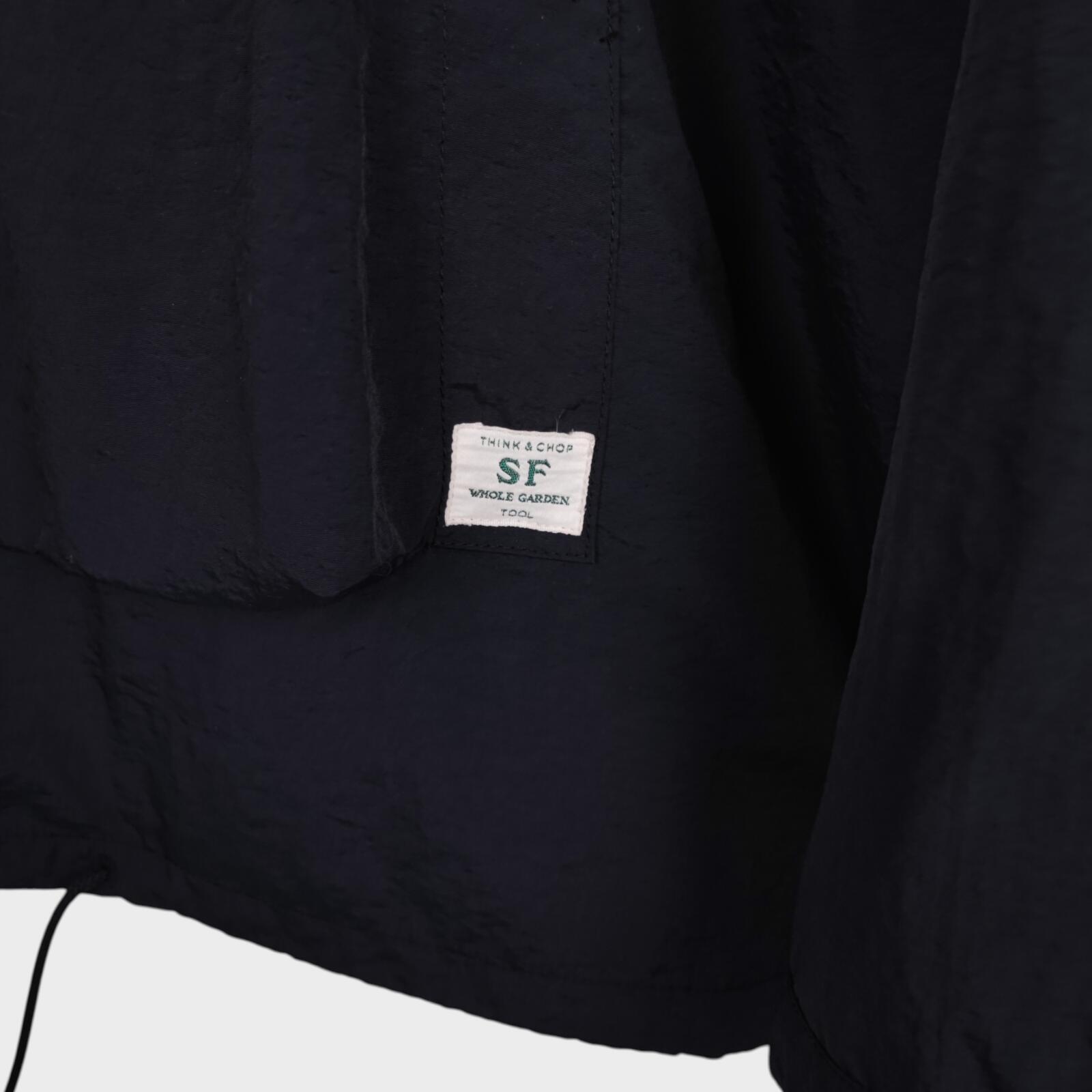 SASSAFRAS Men's Made in Japan Black Digs Crew Armor Shell Bud Smock Jacket