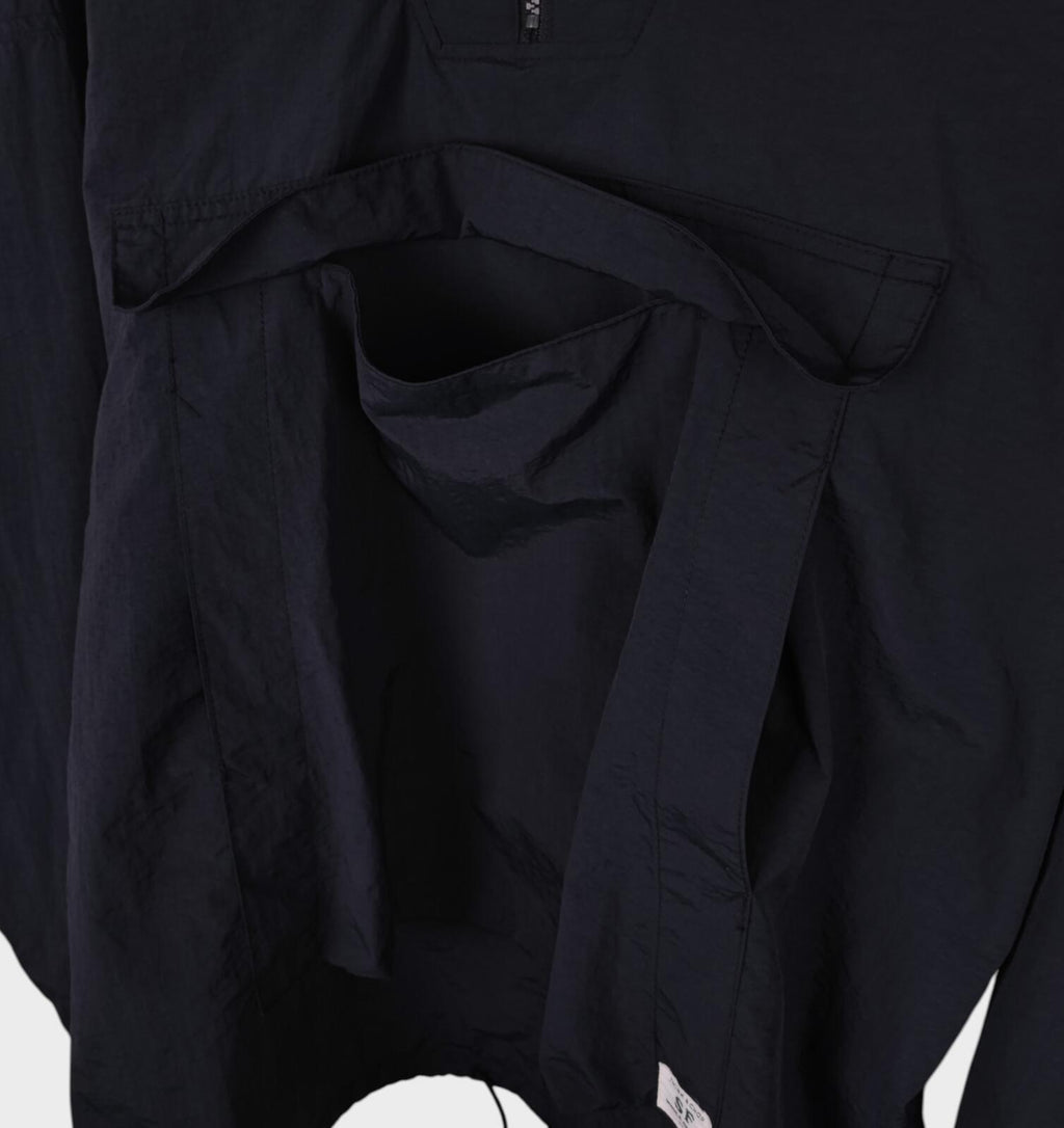 SASSAFRAS Men's Made in Japan Black Digs Crew Armor Shell Bud Smock Jacket