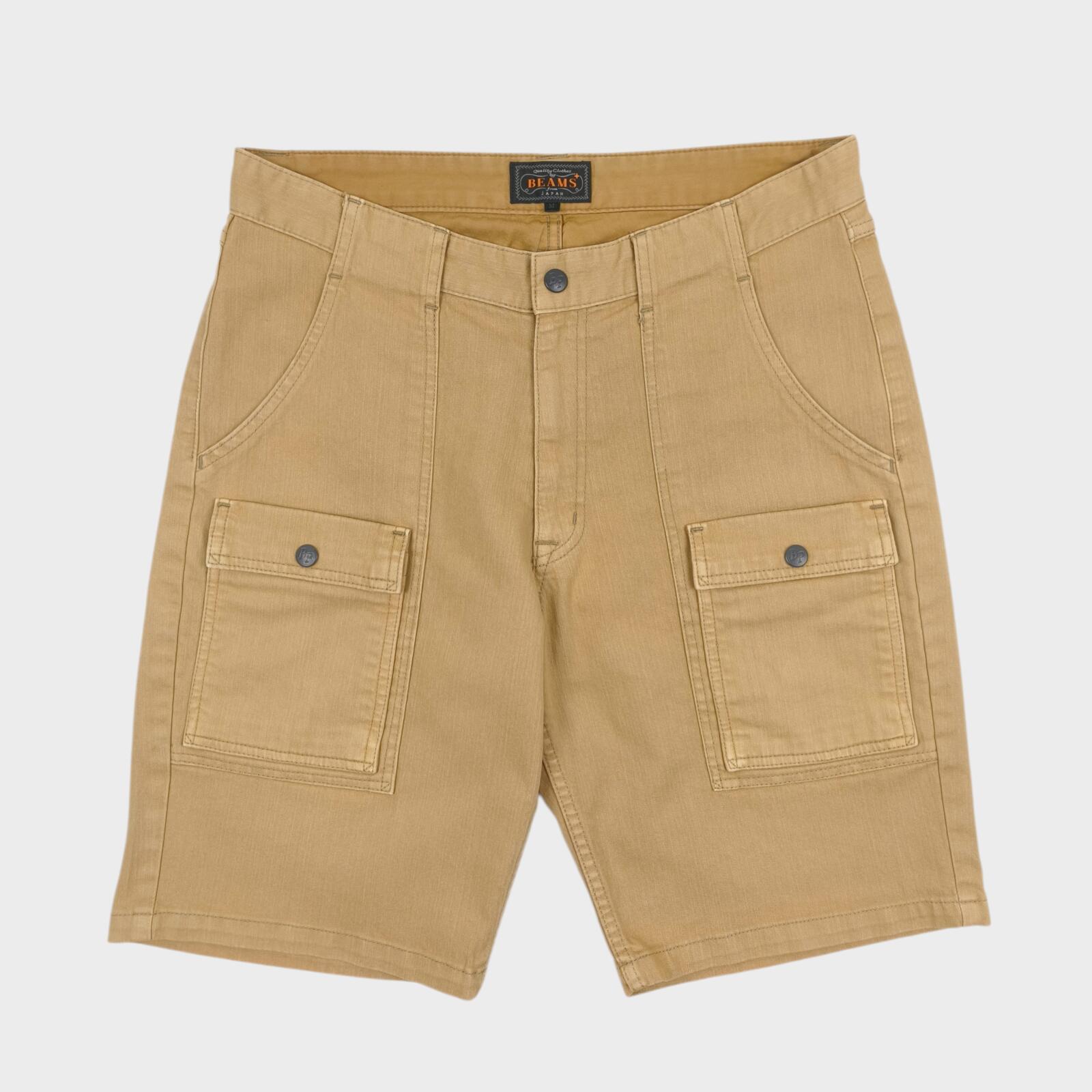 BEAMS PLUS Men's Beige Cargo Shorts