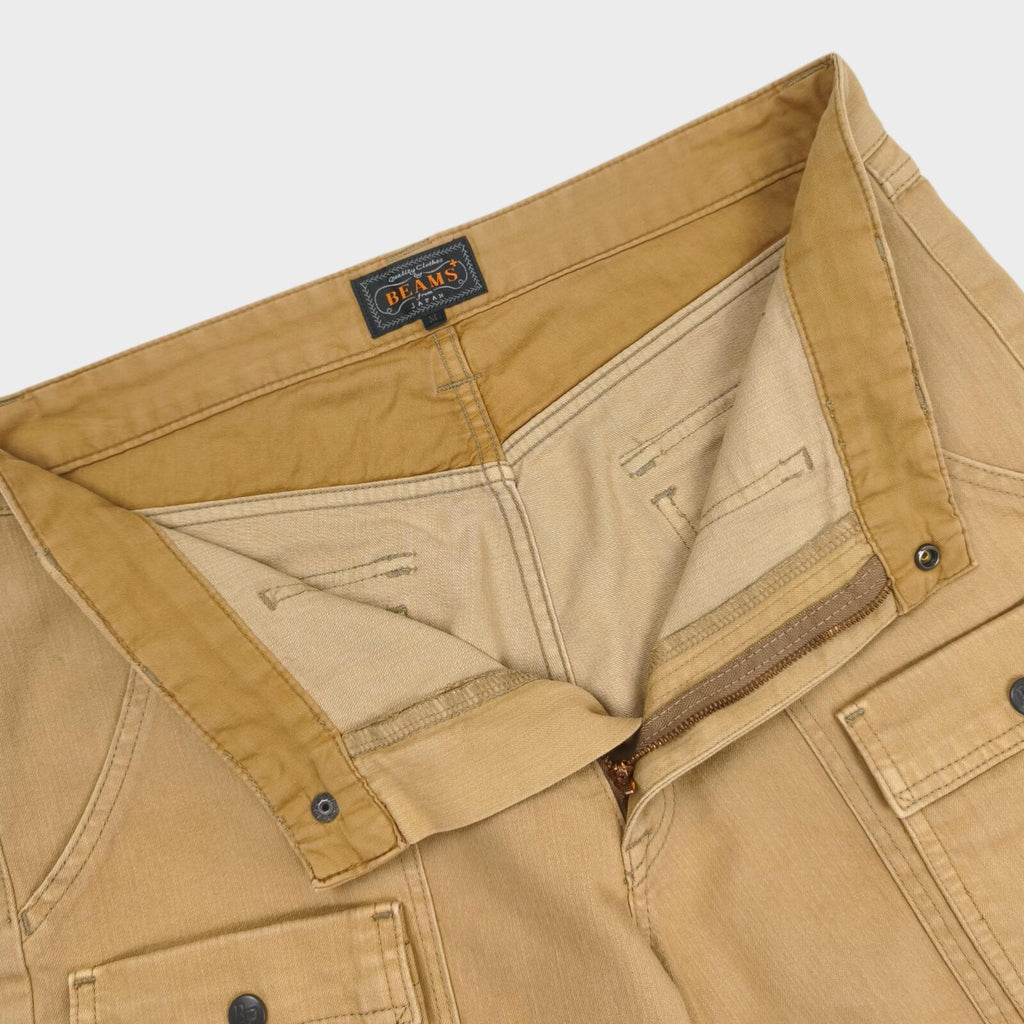 BEAMS PLUS Men's Beige Cargo Shorts