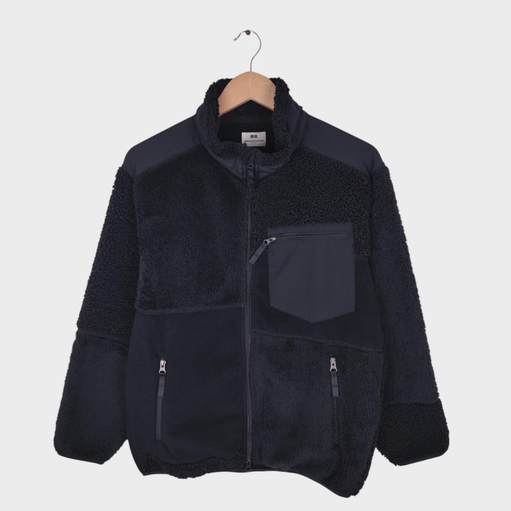 ENGINEERED GARMENTS x UNIQLO Men's Black Patchwork Fleece Zip Jacket