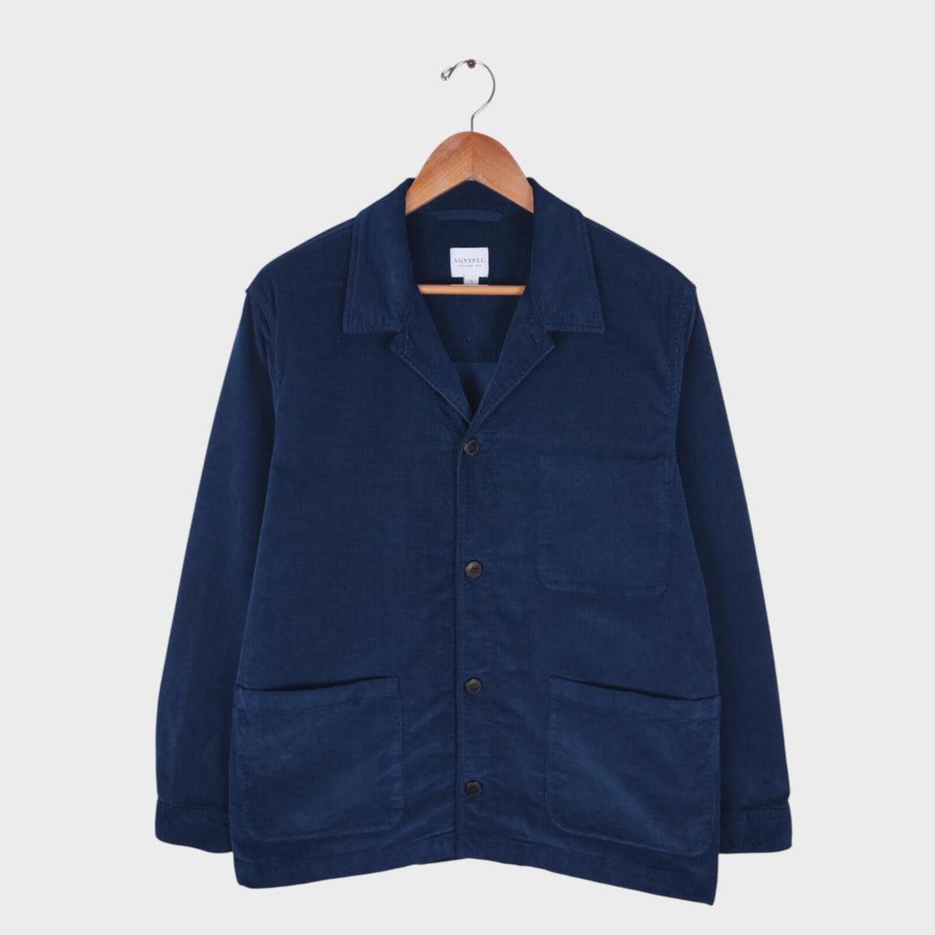 SUNSPEL Men's Blue Corduroy Chore Jacket