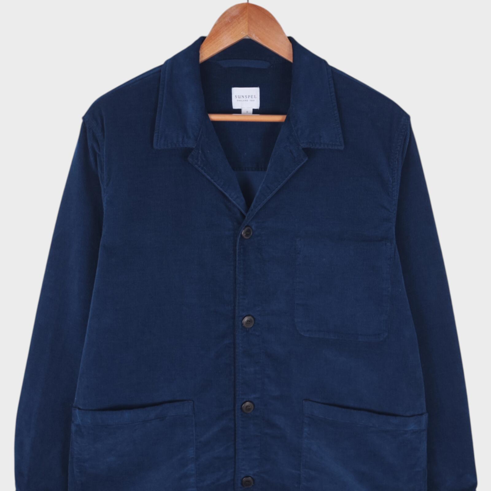 SUNSPEL Men's Blue Corduroy Chore Jacket