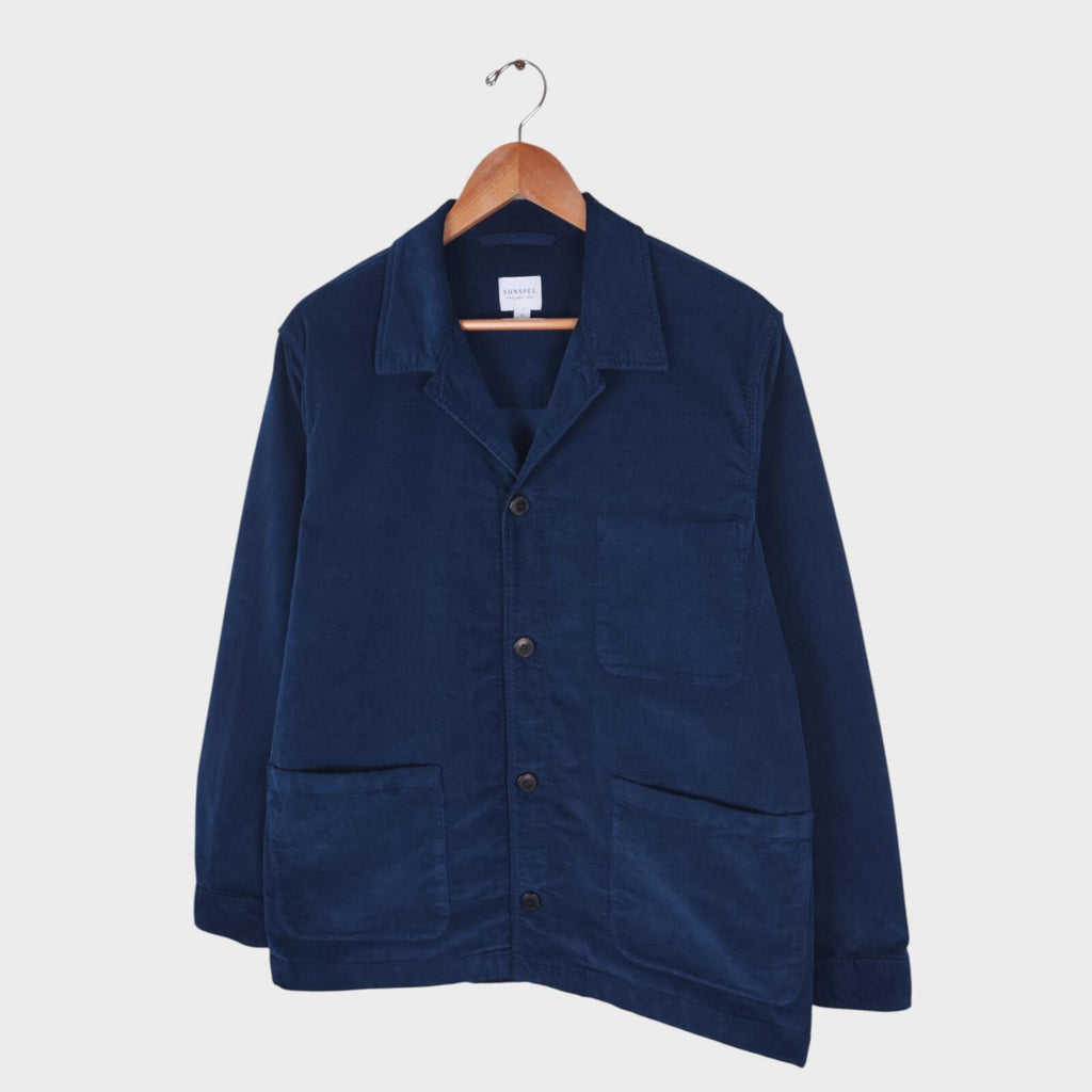 SUNSPEL Men's Blue Corduroy Chore Jacket