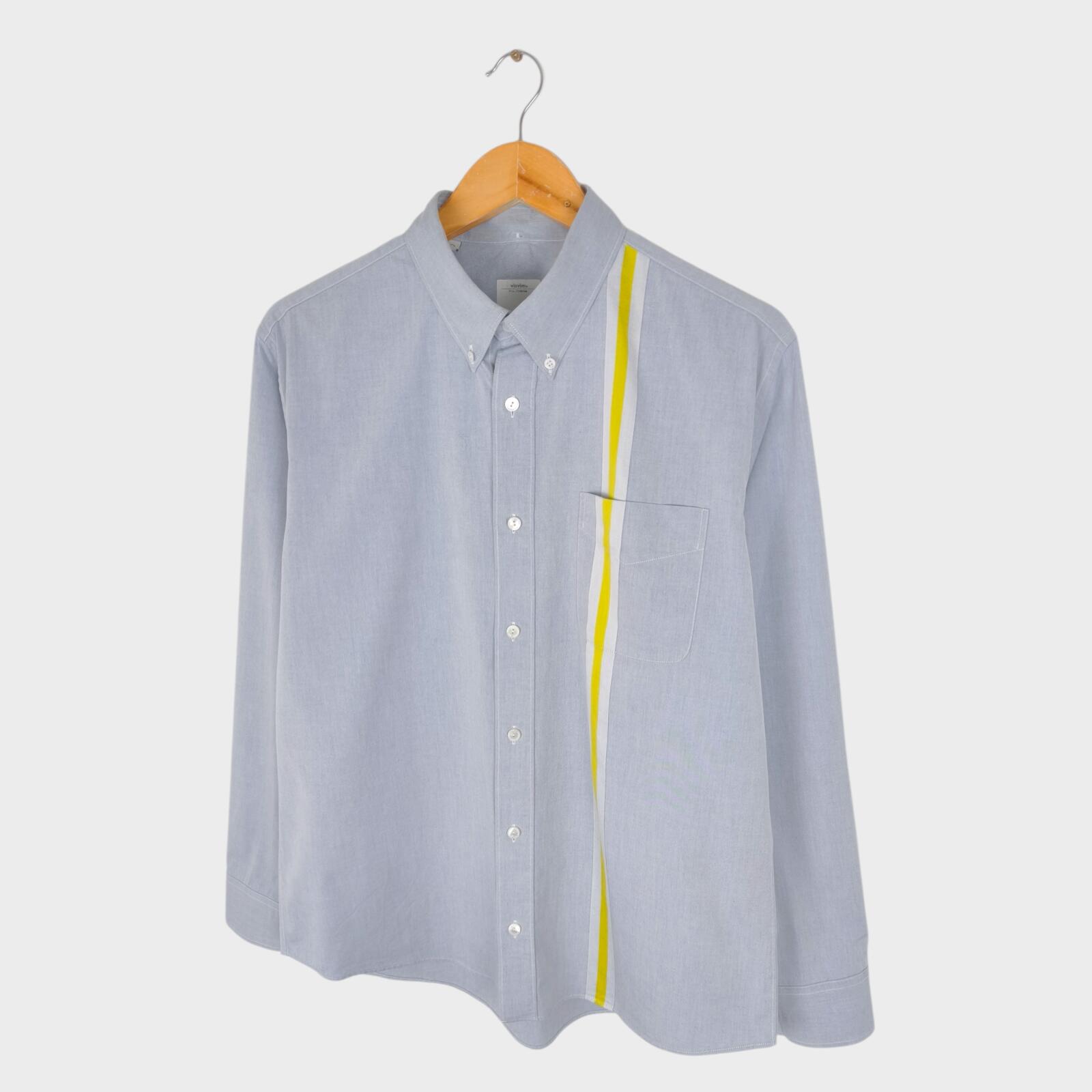 VISVIM Men's Light Blue Made in Japan Le Mans B.D. Shirt