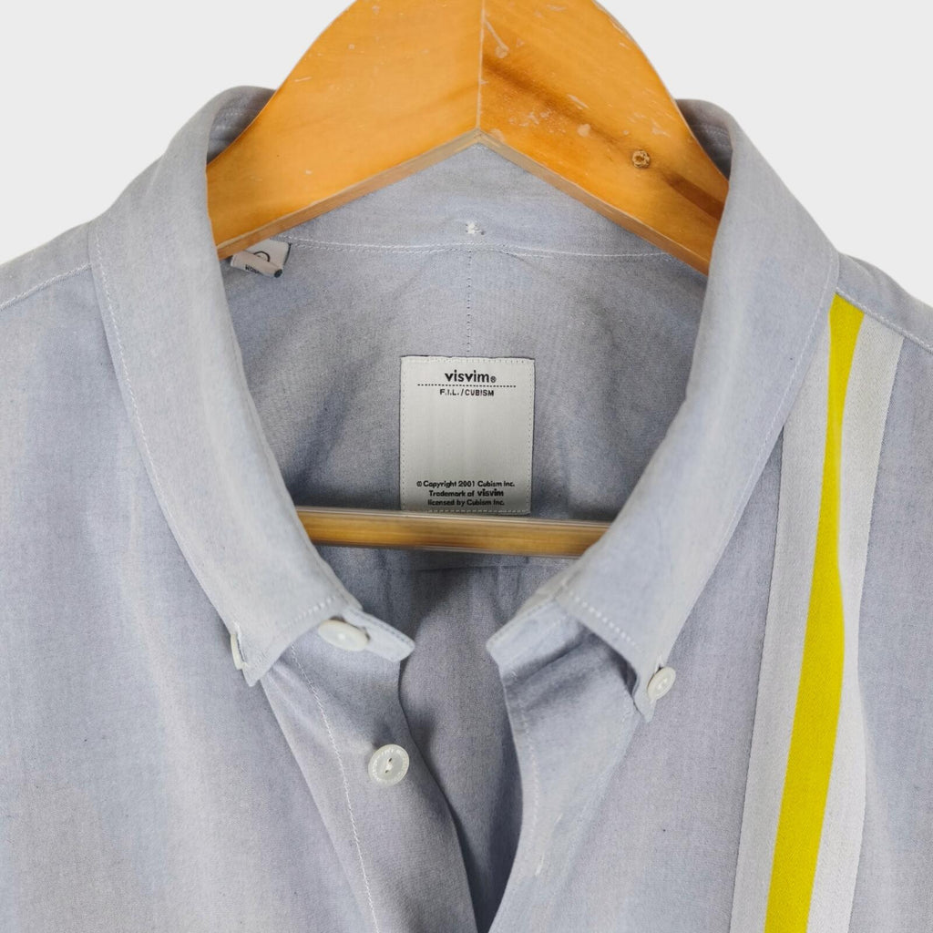 VISVIM Men's Light Blue Made in Japan Le Mans B.D. Shirt