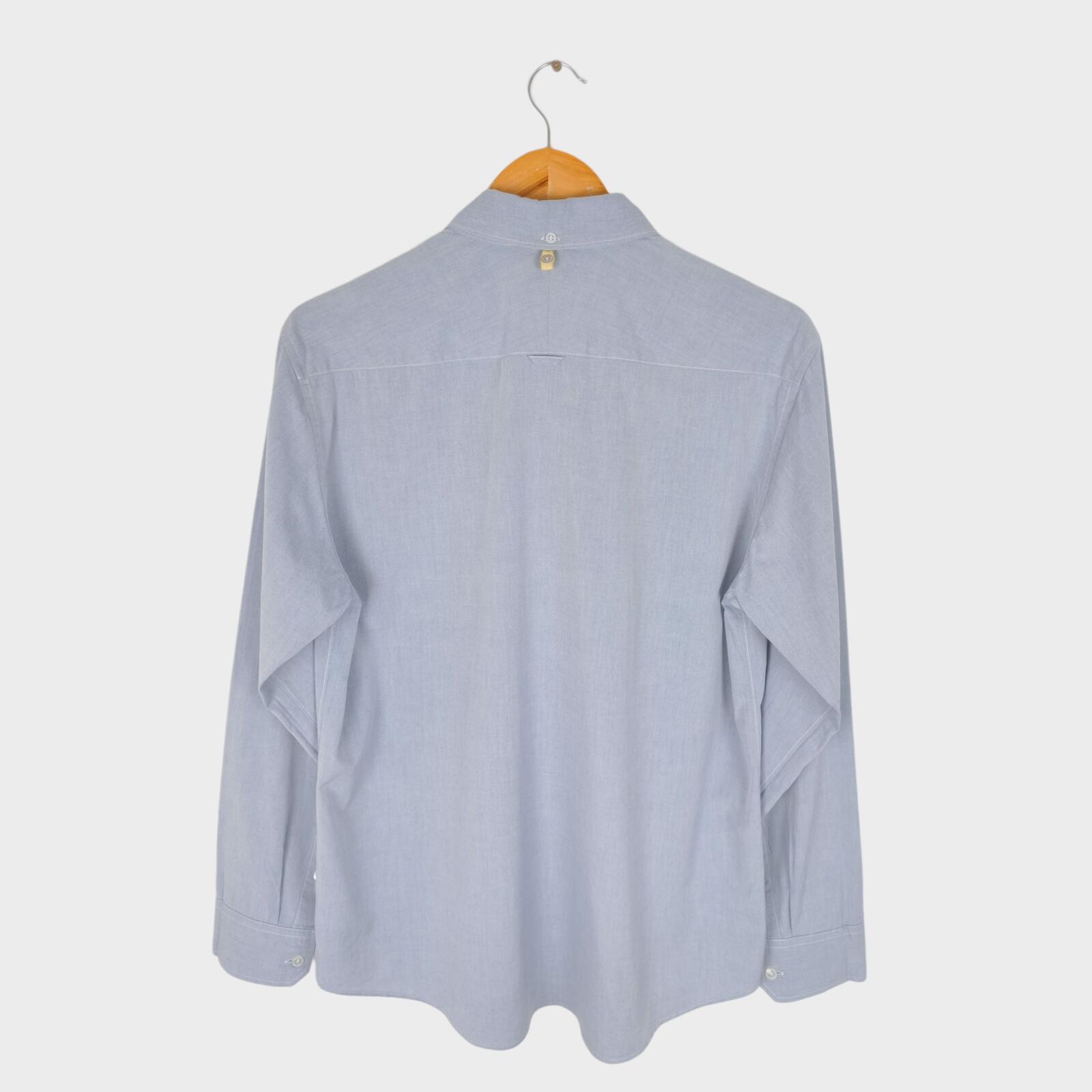 VISVIM Men's Light Blue Made in Japan Le Mans B.D. Shirt