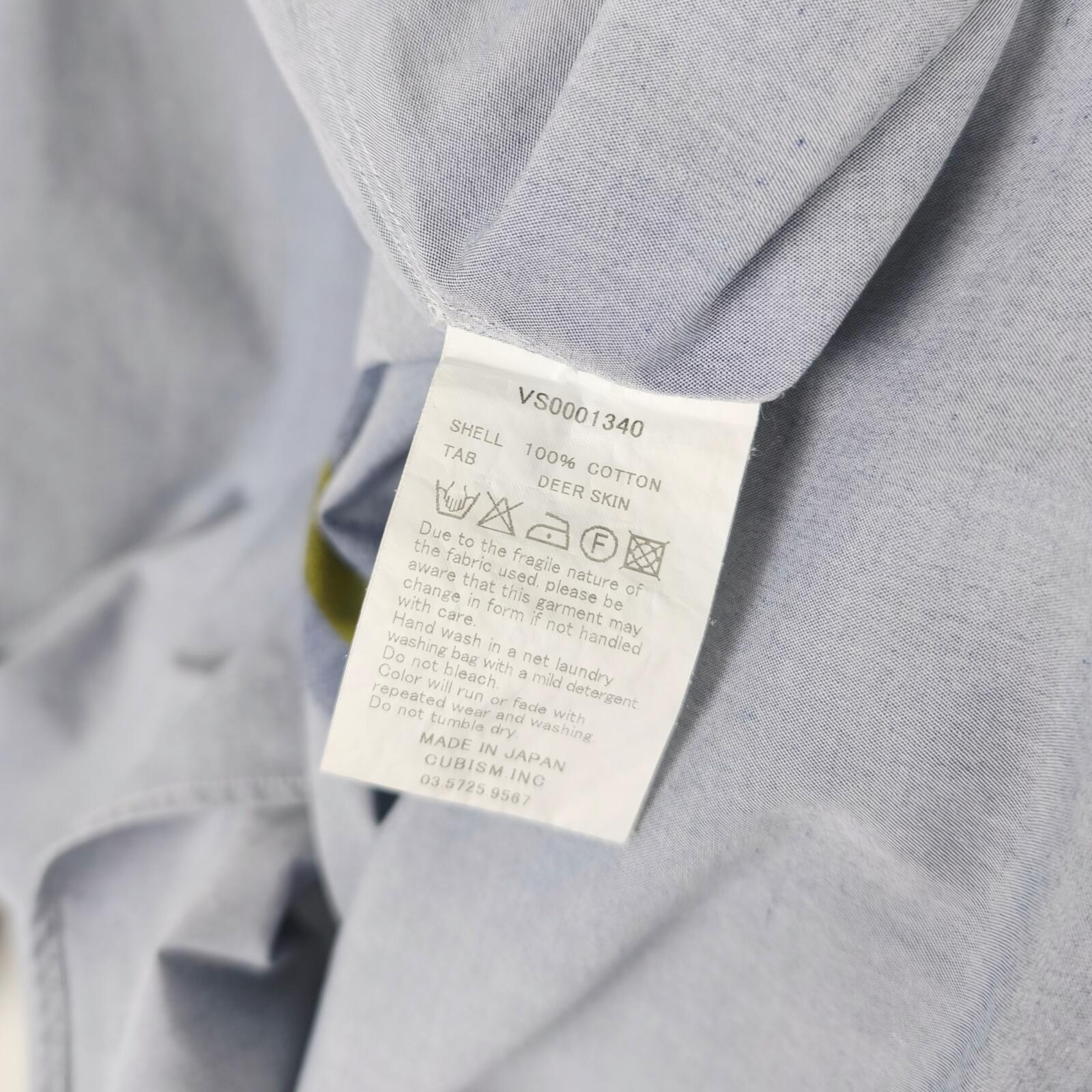 VISVIM Men's Light Blue Made in Japan Le Mans B.D. Shirt