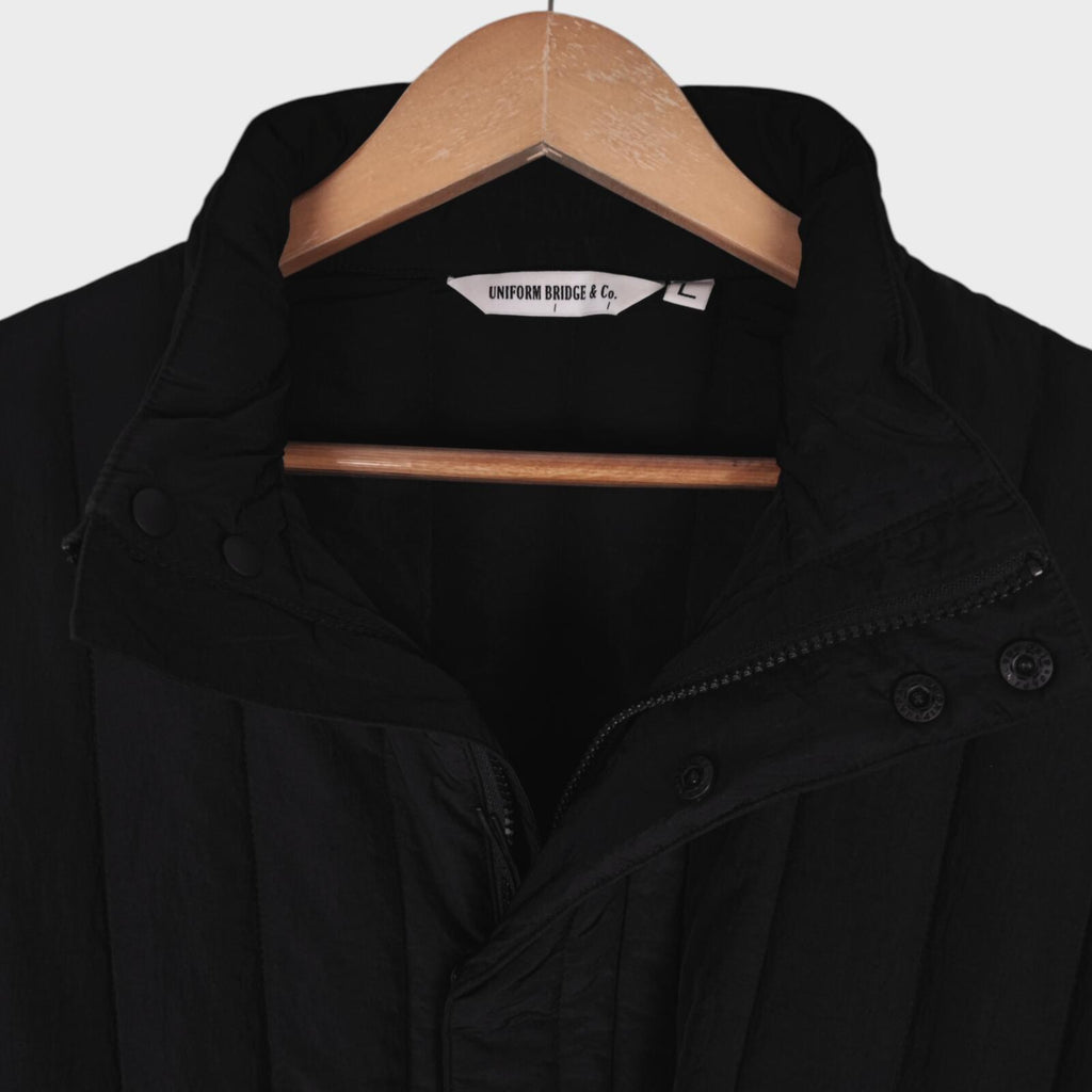 UNIFORM BRIDGE Men's Black M65 Quilted Liner Parka Jacket