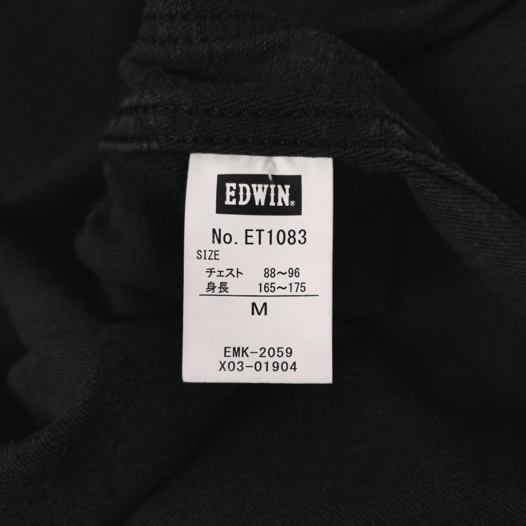 EDWIN Japan Men's Black Denim E-Function Trucker Jacket