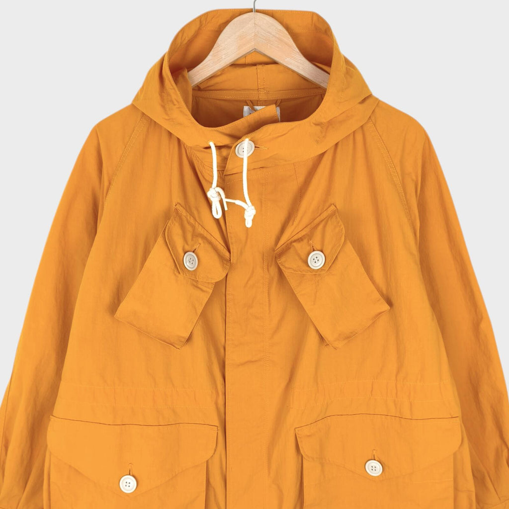 H.UNIT Men's Made in Japan Orange Nylon Combat Mountain Parka Jacket