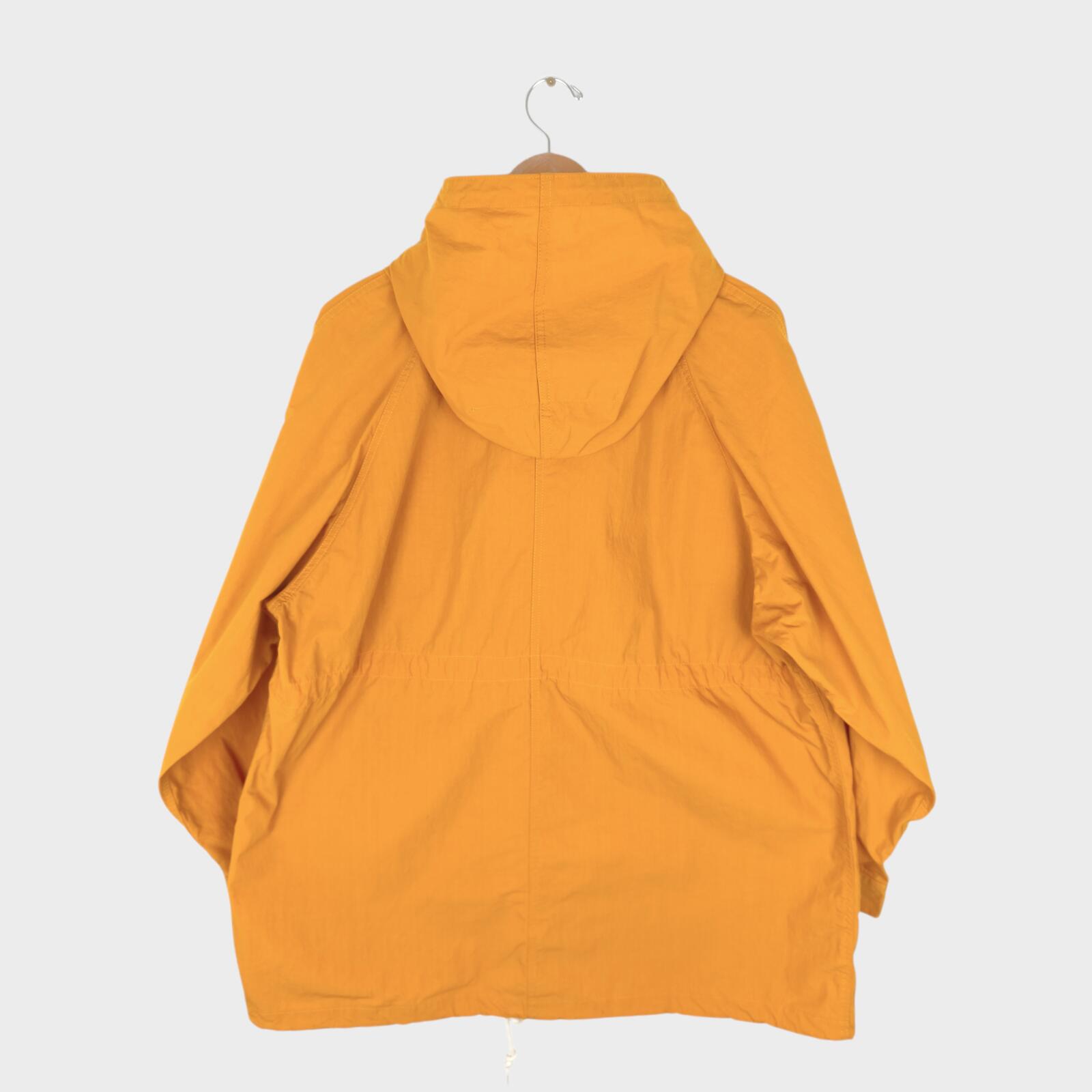 H.UNIT Men's Made in Japan Orange Nylon Combat Mountain Parka Jacket