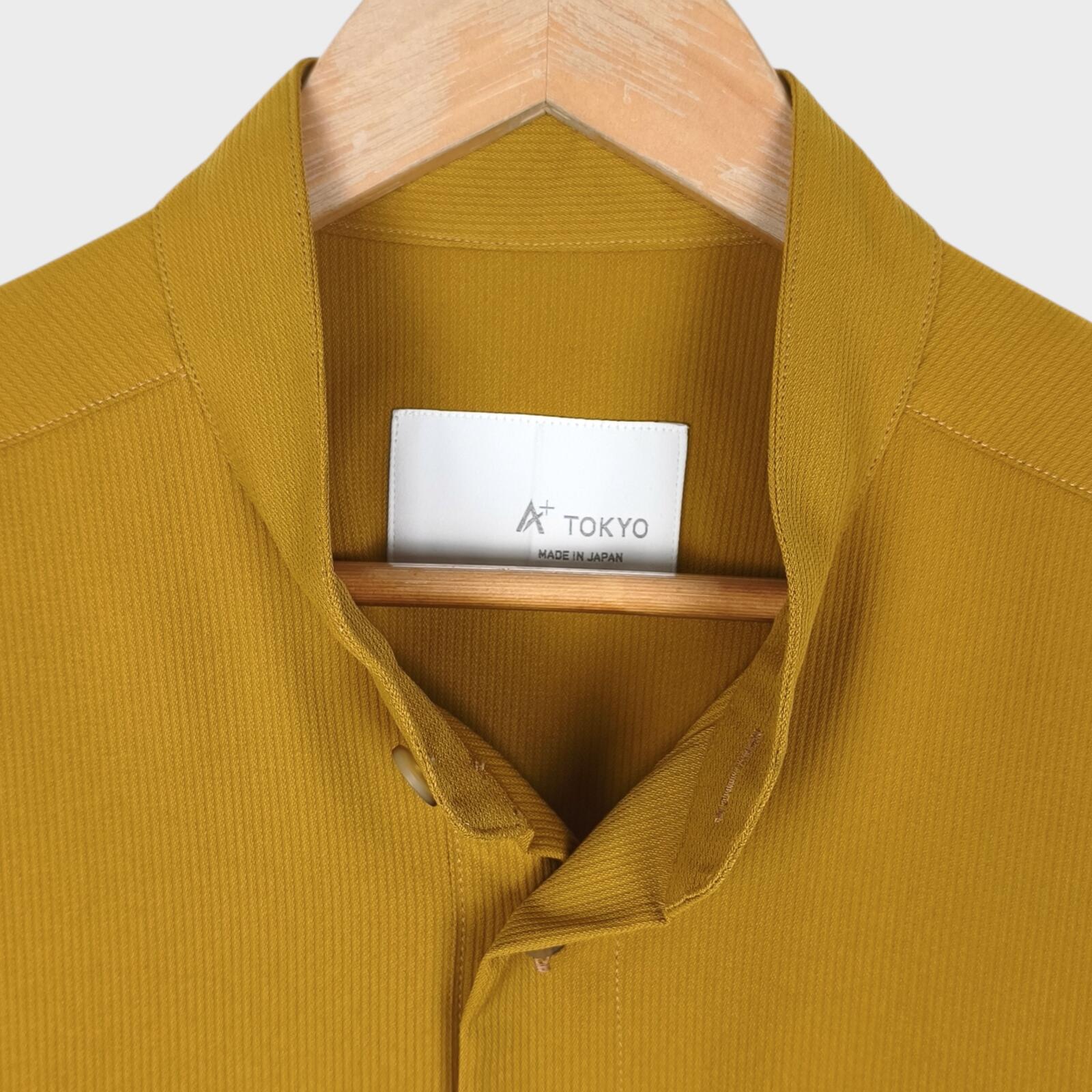 A+ TOKYO Men's Yellow Made in Japan Multi Pocket Utility Overshirt Jacket